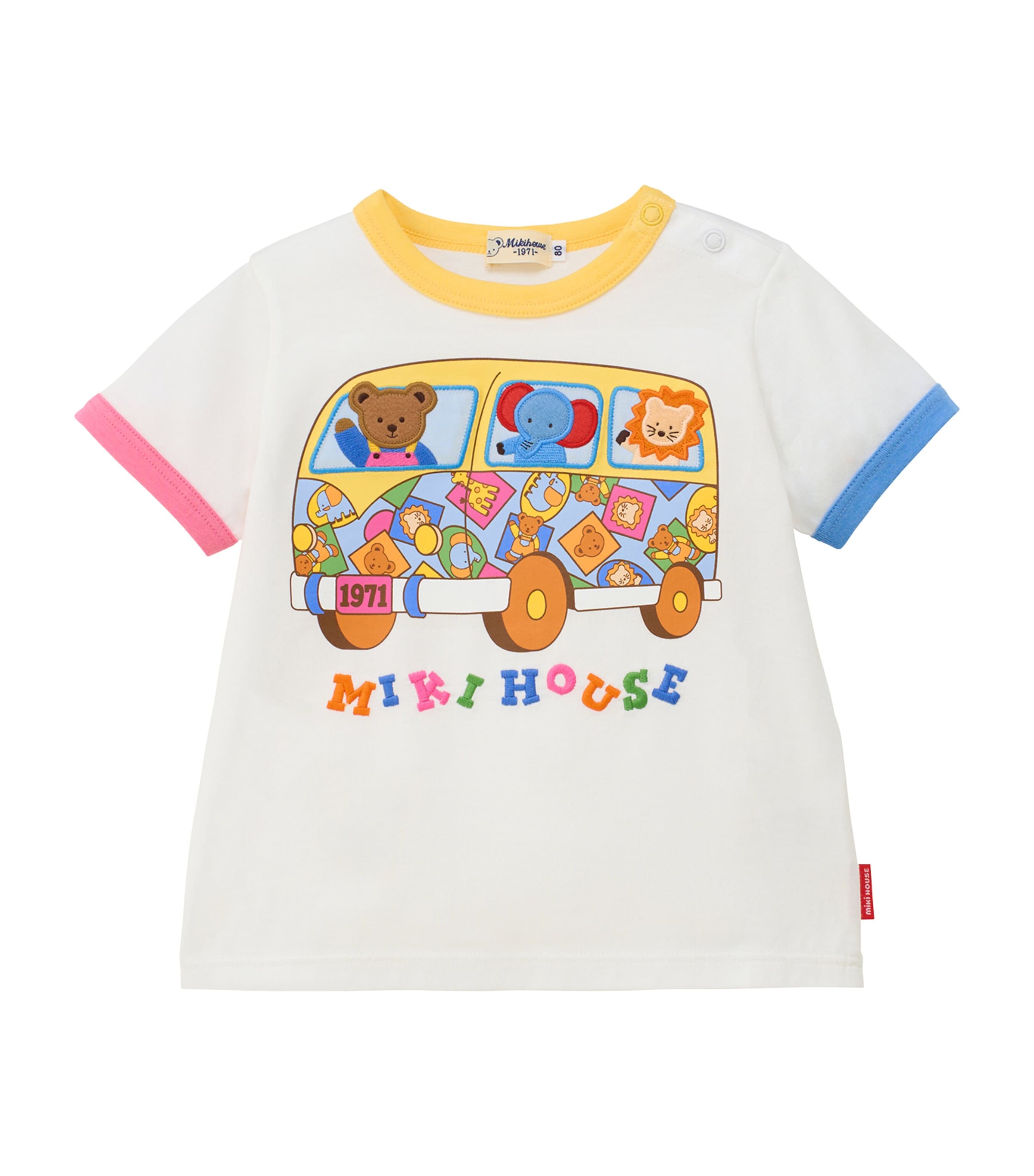 Miki House Cotton Embroidered Bus T-Shirt (2-5 Years) Image 1