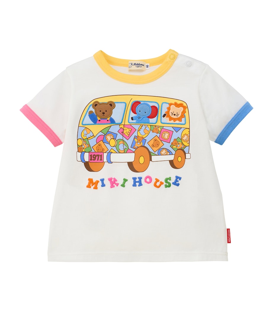 Miki House Cotton Embroidered Bus T-Shirt (2-5 Years) Image 1