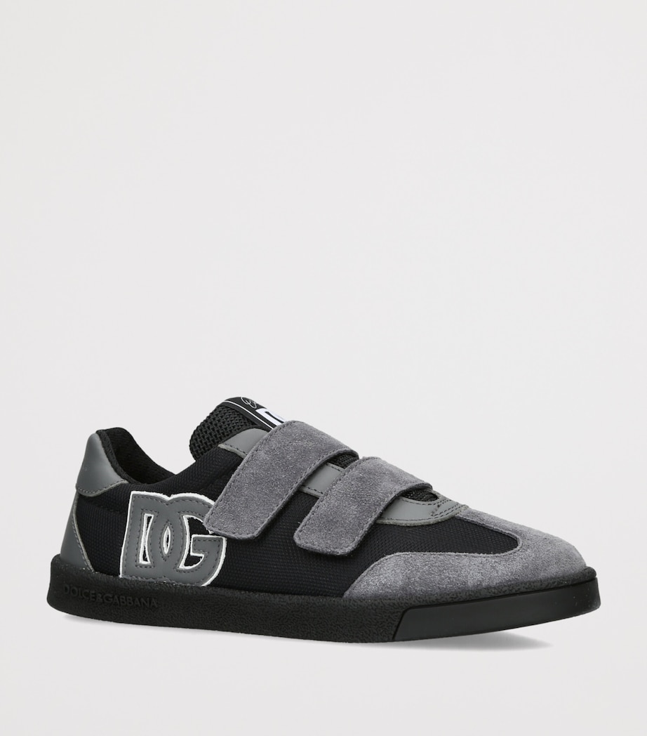 Dolce&Gabbana Kids Suede Logo Sneakers Blk/grey Image 2