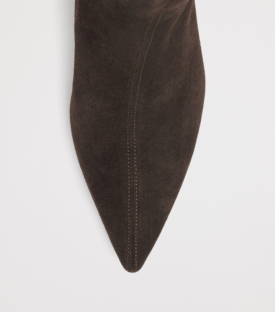 Suede Ankle Boots 75 DARK BROWN Image 5