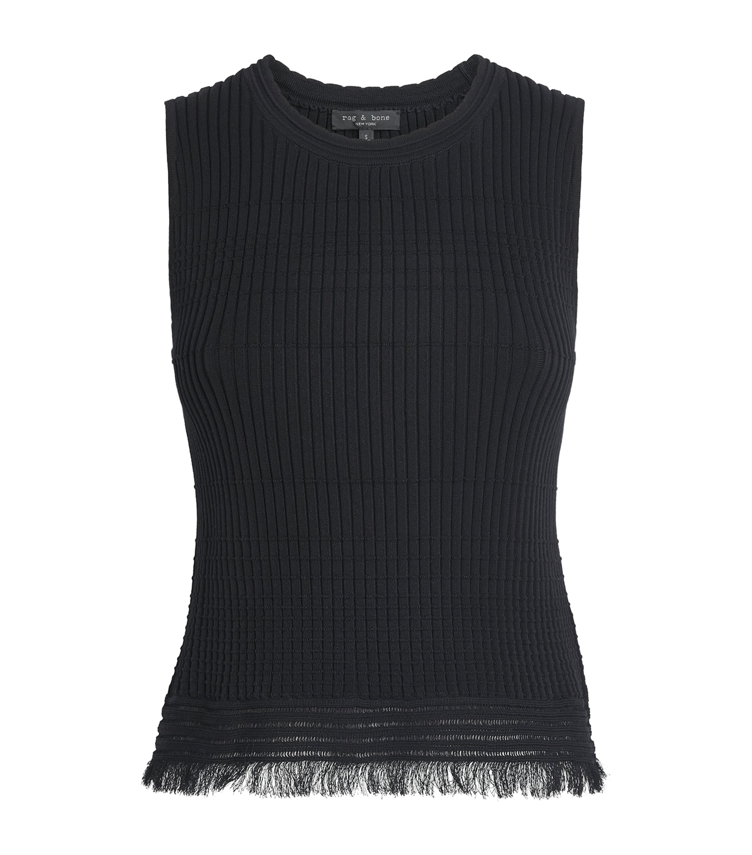 Rag & Bone Distressed Ayan Tank Top In Black
