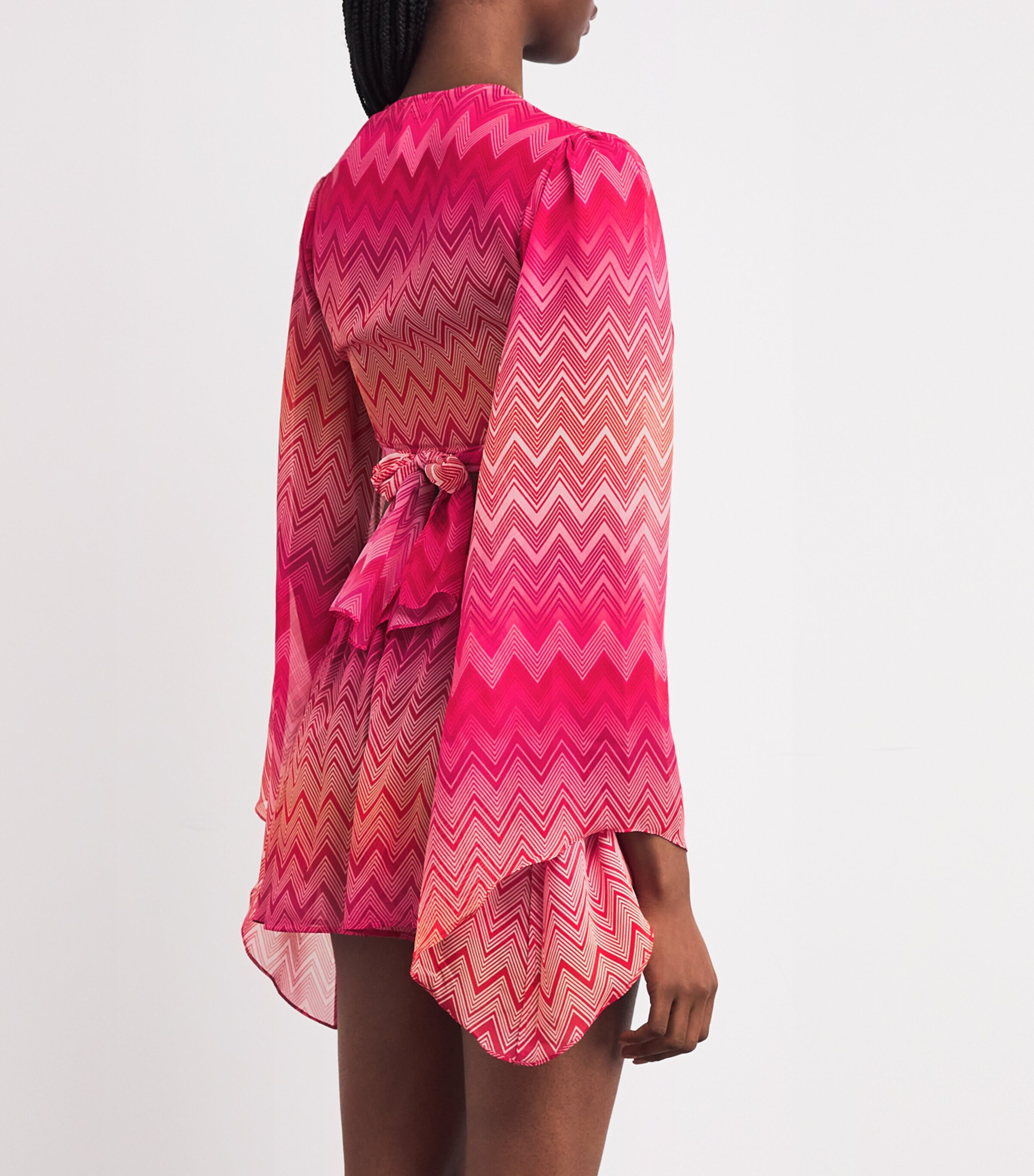 Missoni Womens Silk Zigzag Crop Top Cherry Chevron Image 4