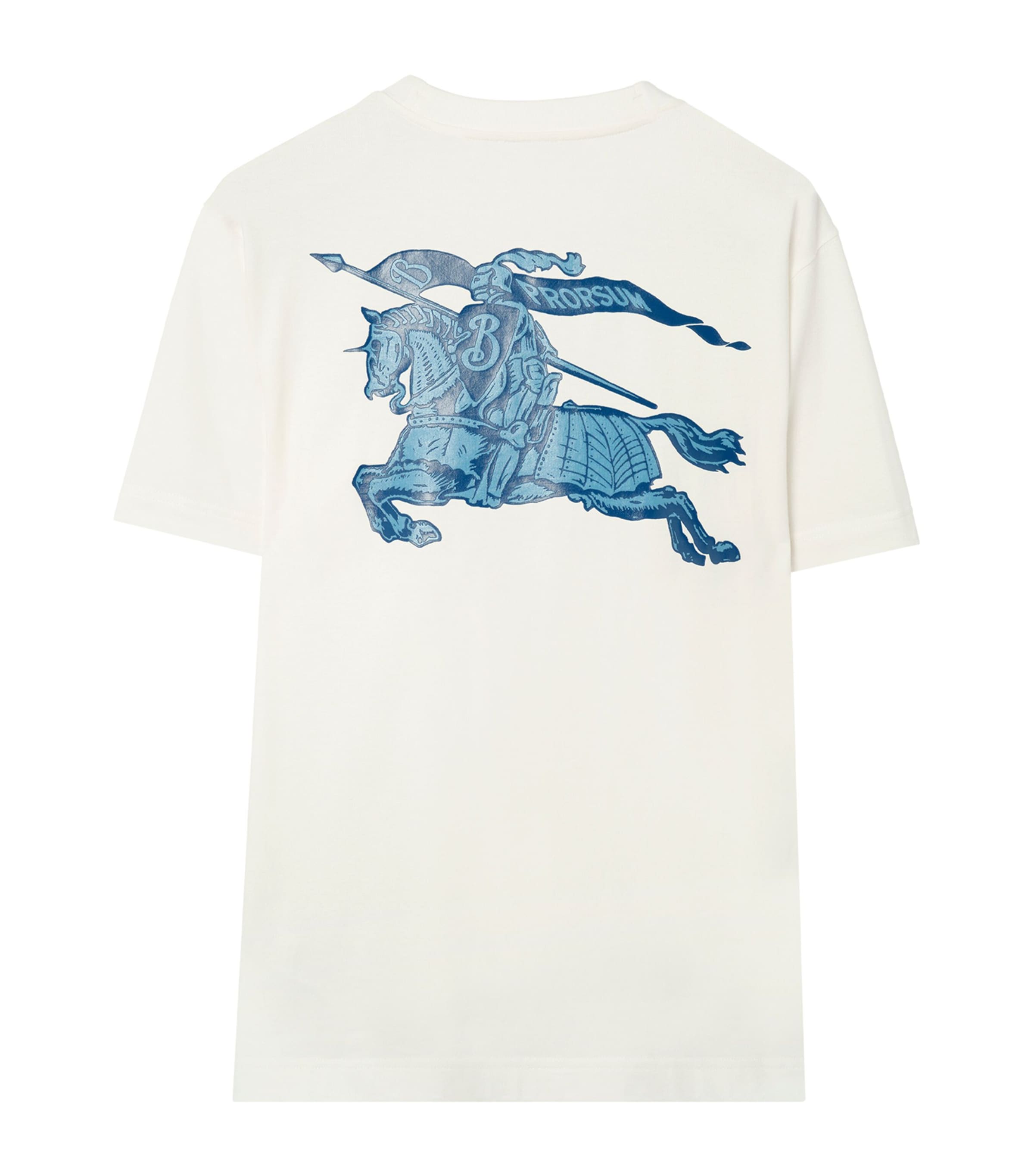Burberry Mens Cotton EKD T-Shirt Chalk Image 5
