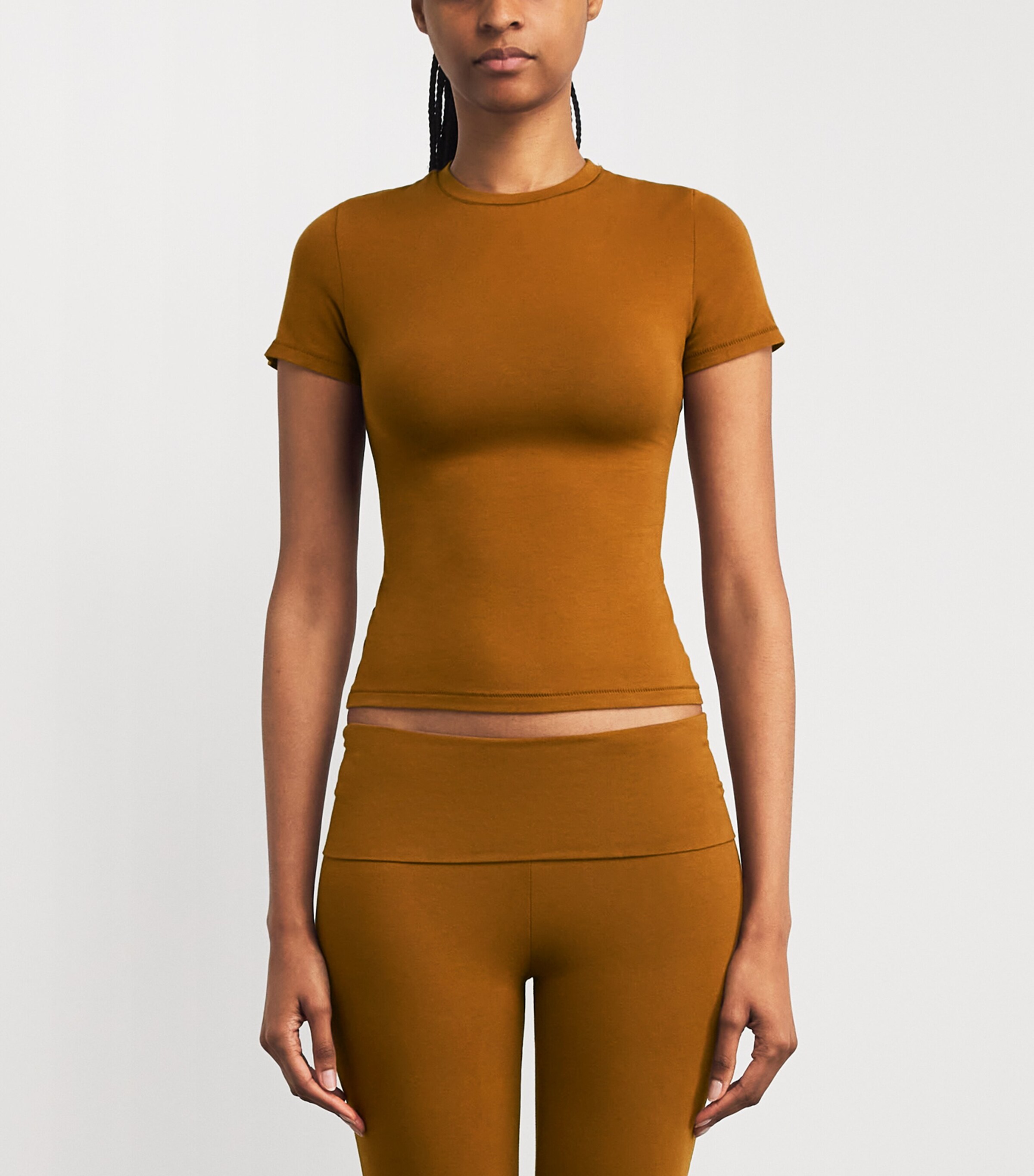 Cotton Jersey Short-Sleeve T-Shirt CHAI Image 3