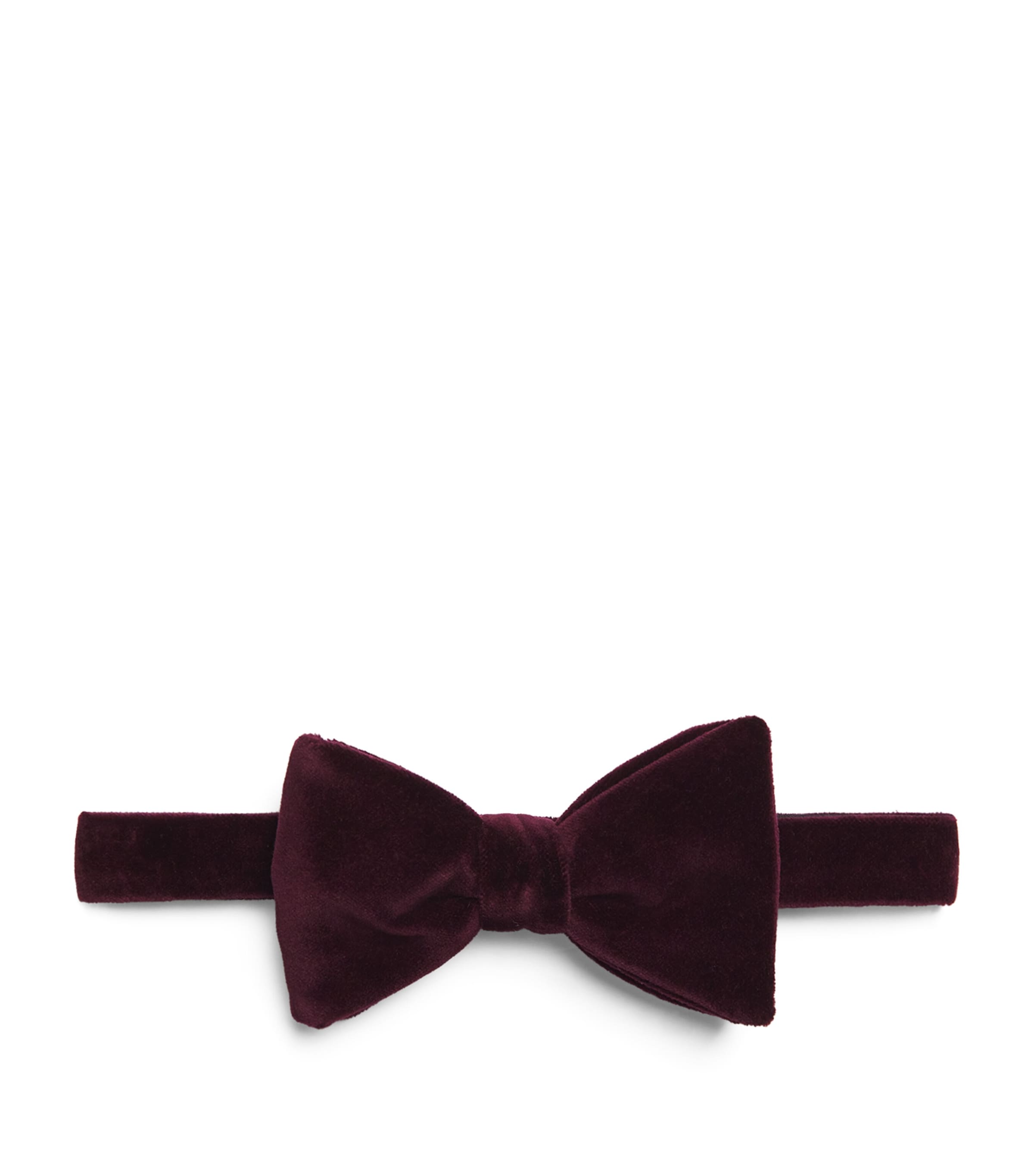 Ralph Lauren Purple Label Velvet Pre-tied Bow Tie In Burgundy