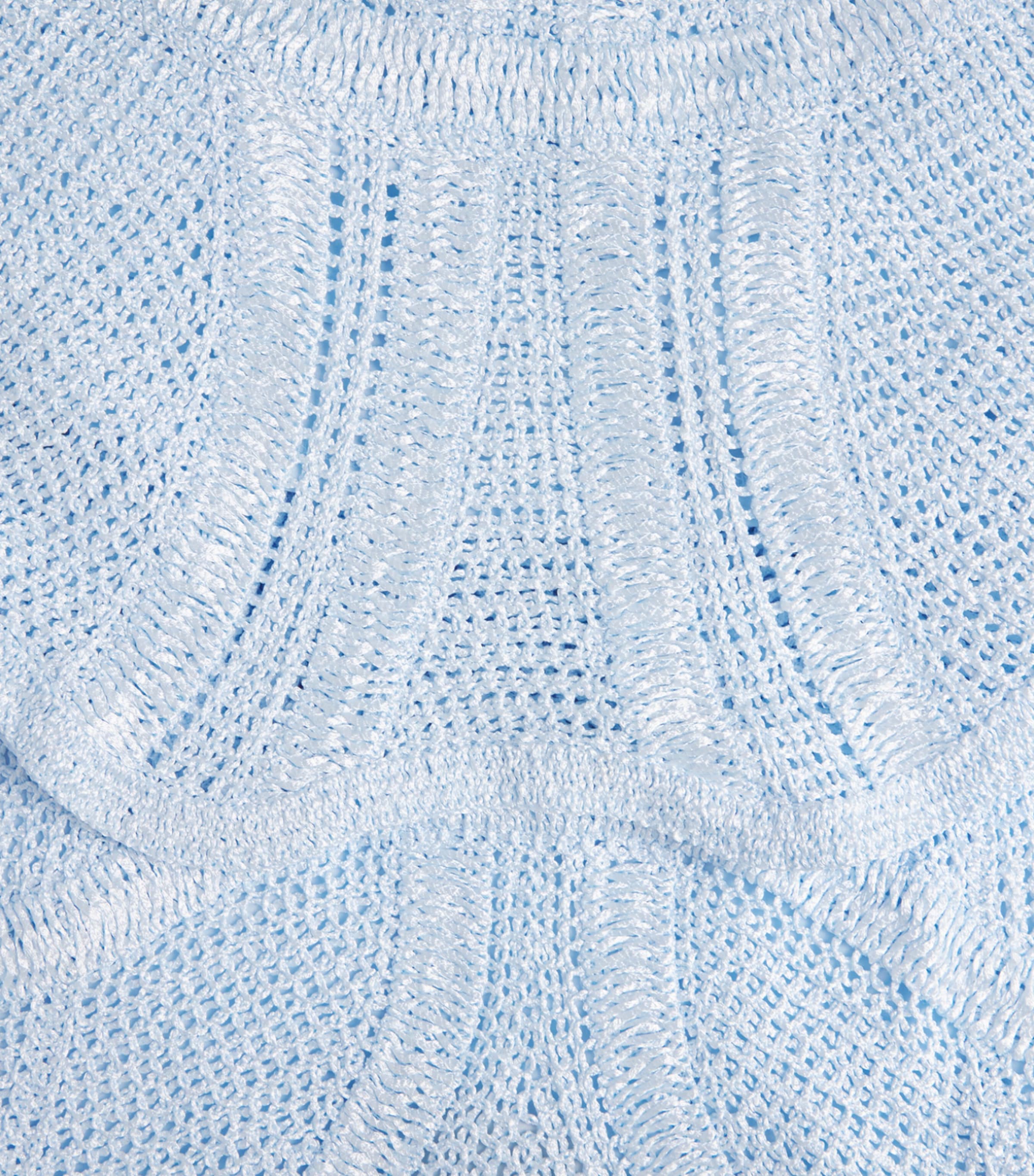 Maje Womens Crochet Mini Dress Blue Image 6