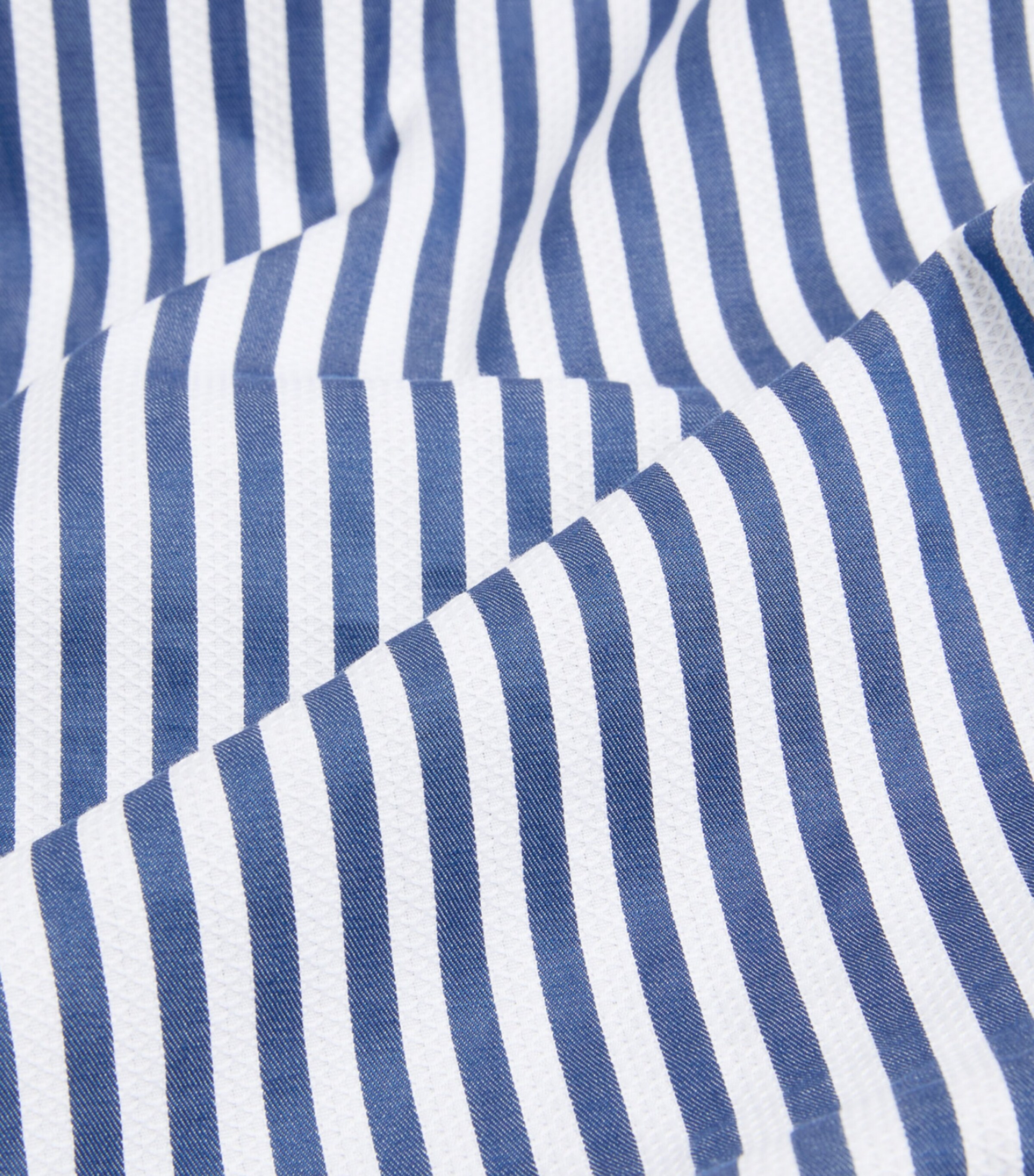 Dunhill Mens Giza Cotton Stripe Formal Shirt White Image 6