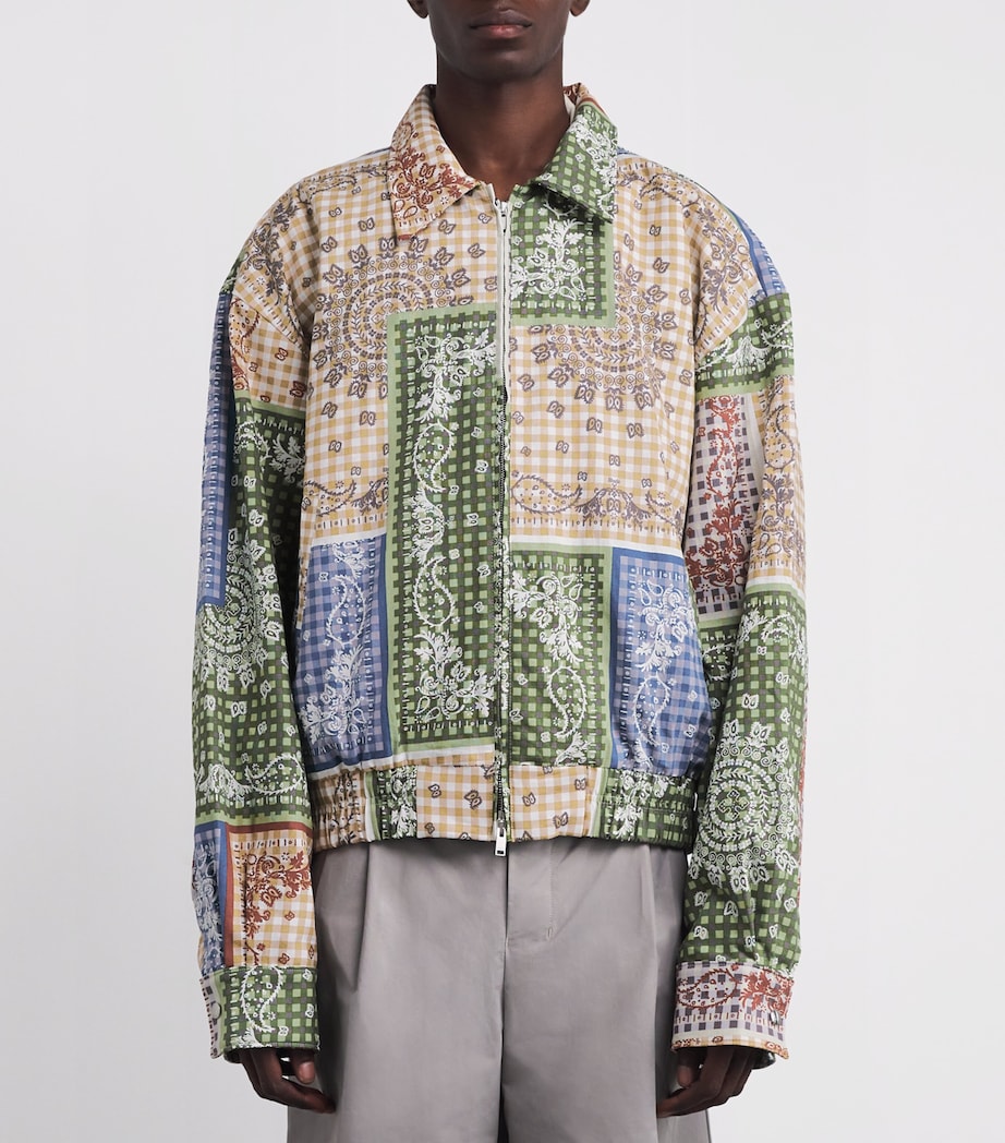 Linen-Cotton Bandana Print Jacket MULTI/ 0108 Image 3