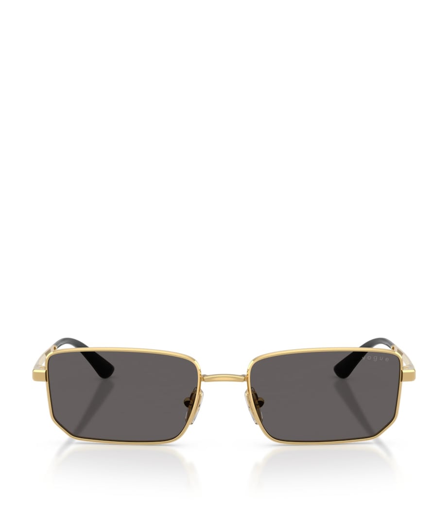 Vogue Metal Rectangular Sunglasses Gold Image 1