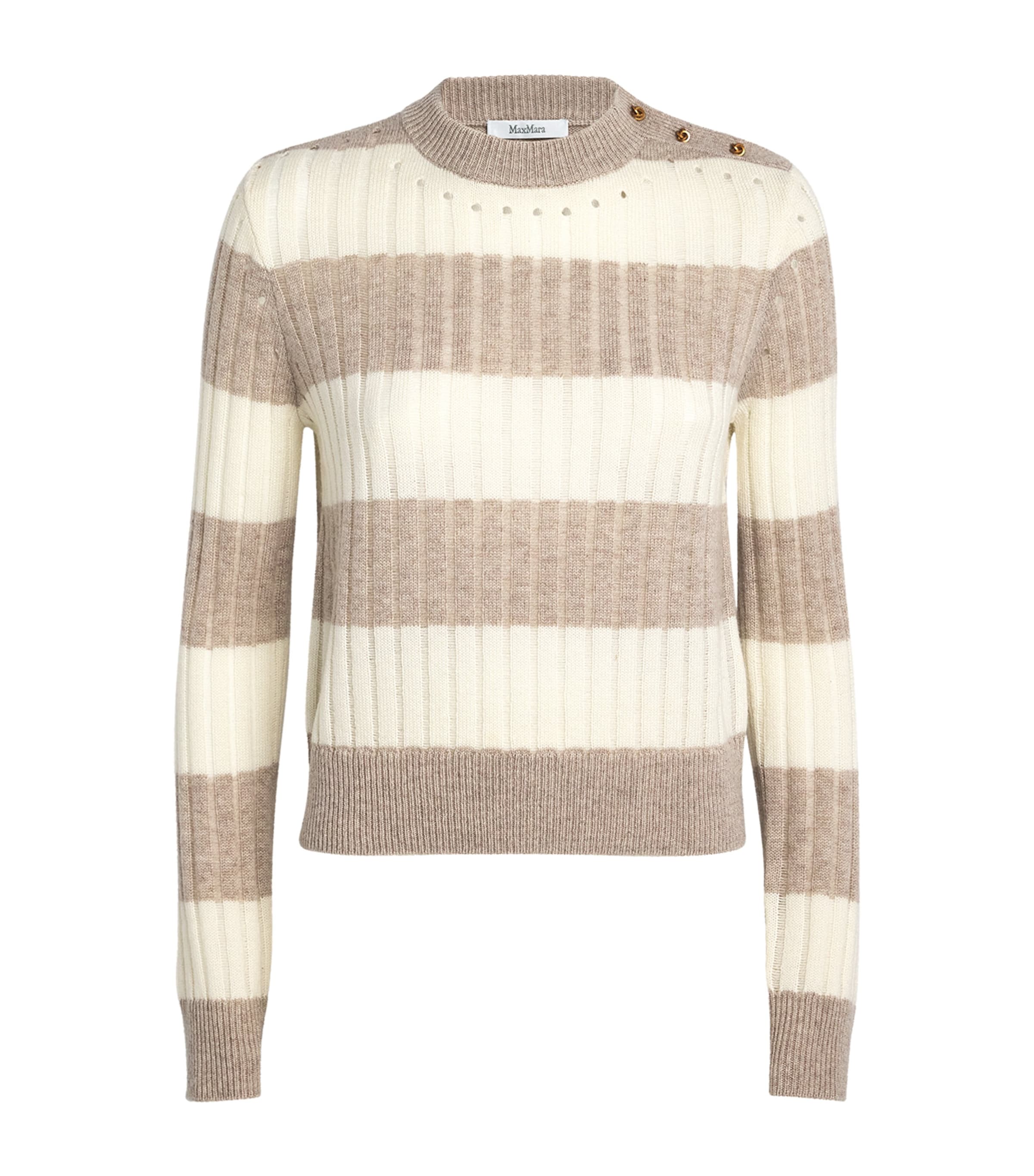 Max Mara Alfeo Sweaters And Cardigans Multicolor In White