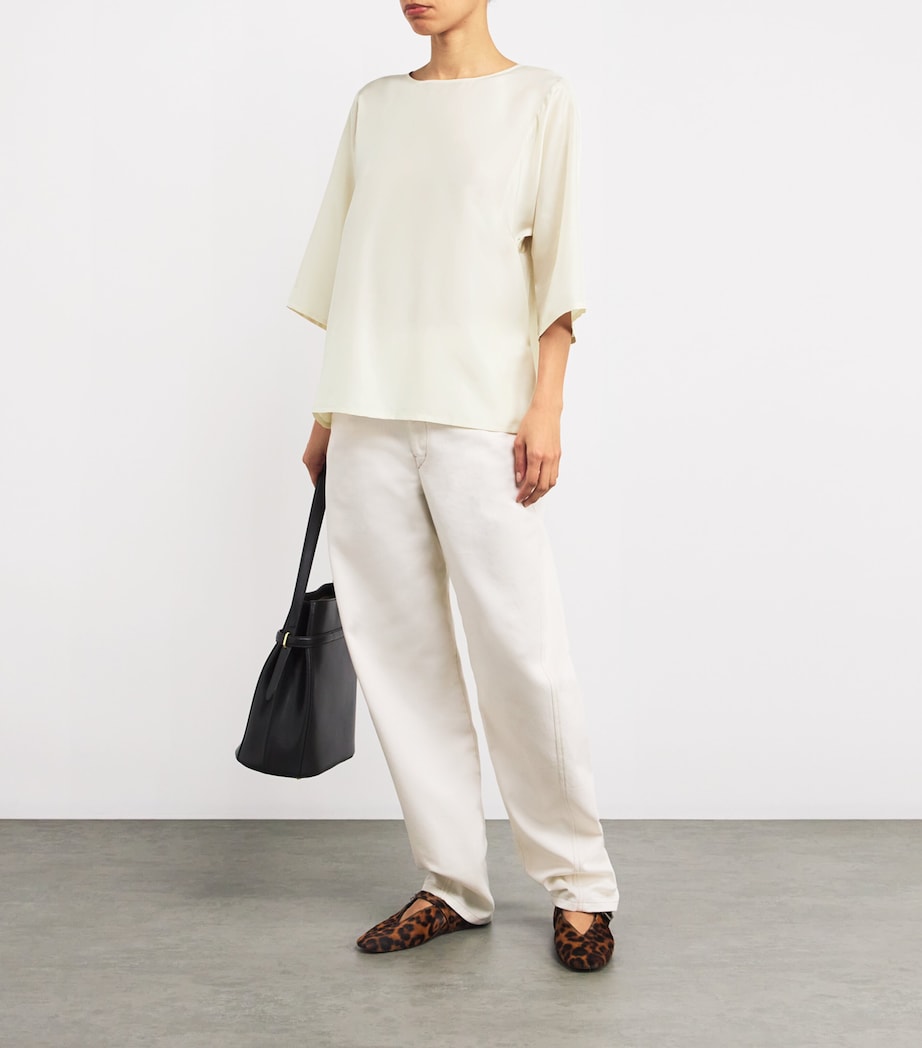 Silk-Front Blouse ECRU Image 2