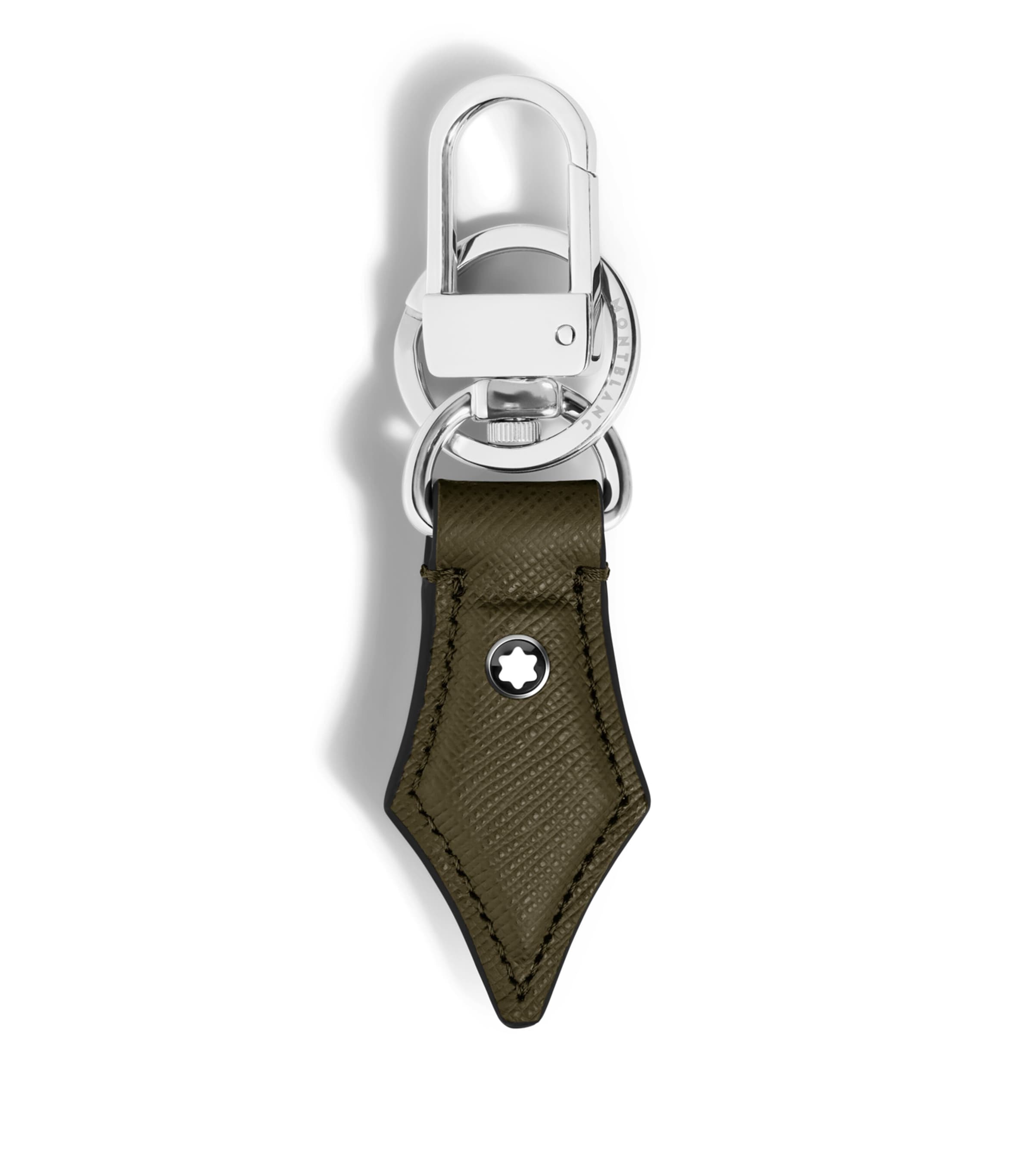 Montblanc Leather Sartorial Nib Keyring Khaki Image 1