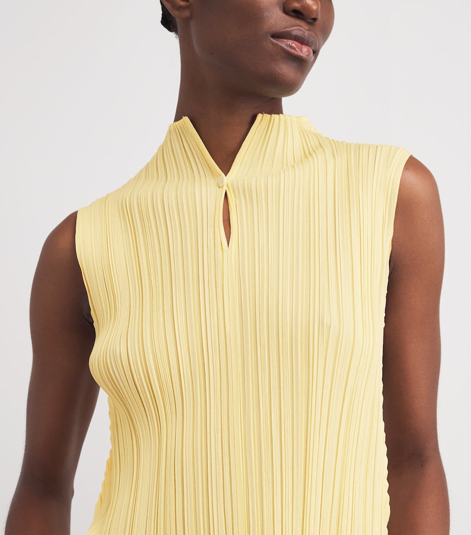 Mellow Pleats Top CREAM YELLOW Image 6