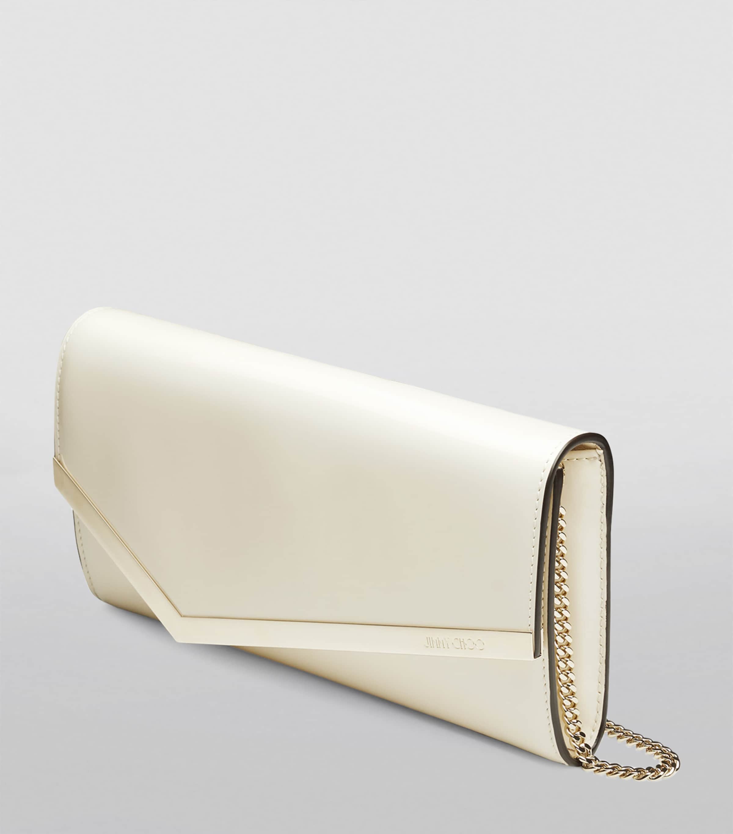 Jimmy Choo Leather Emmie Clutch Bag Latte/light Gold Image 3