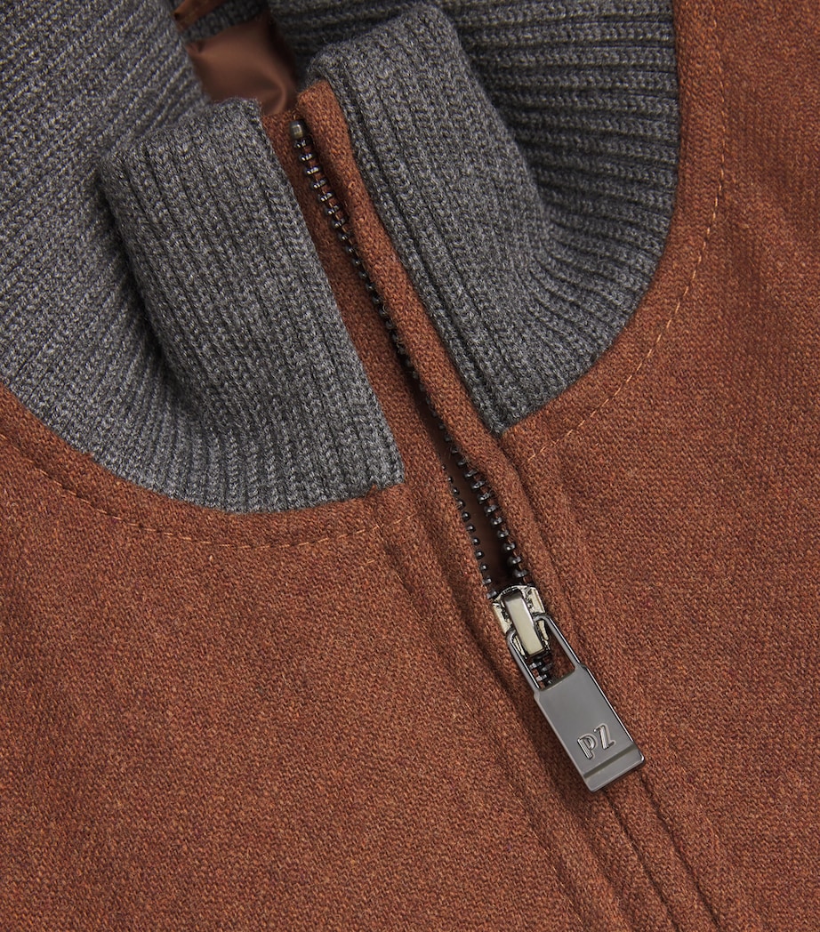 Wool-Blend Bomber Jacket 42 BROWN Image 5