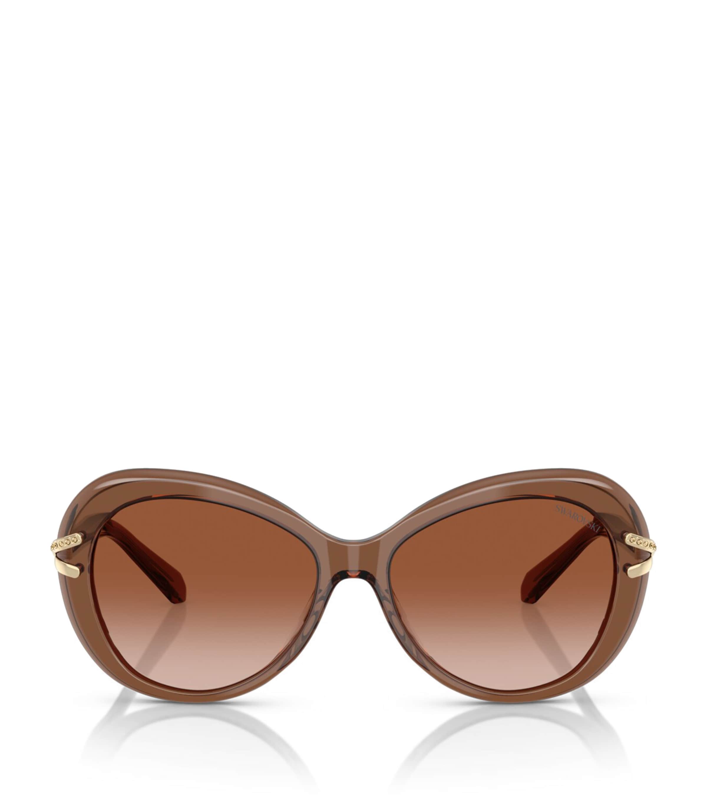 Swarovski Woman Sunglass Sk6026 In Brown