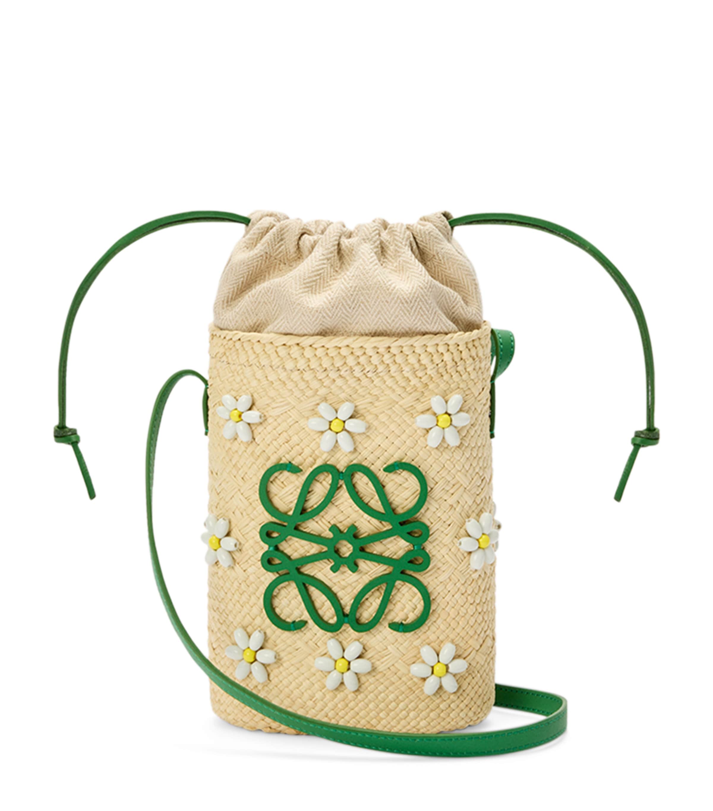LOEWE Green x Paula's Ibiza Anagram Flower Cross-Body Bag | Harrods UK