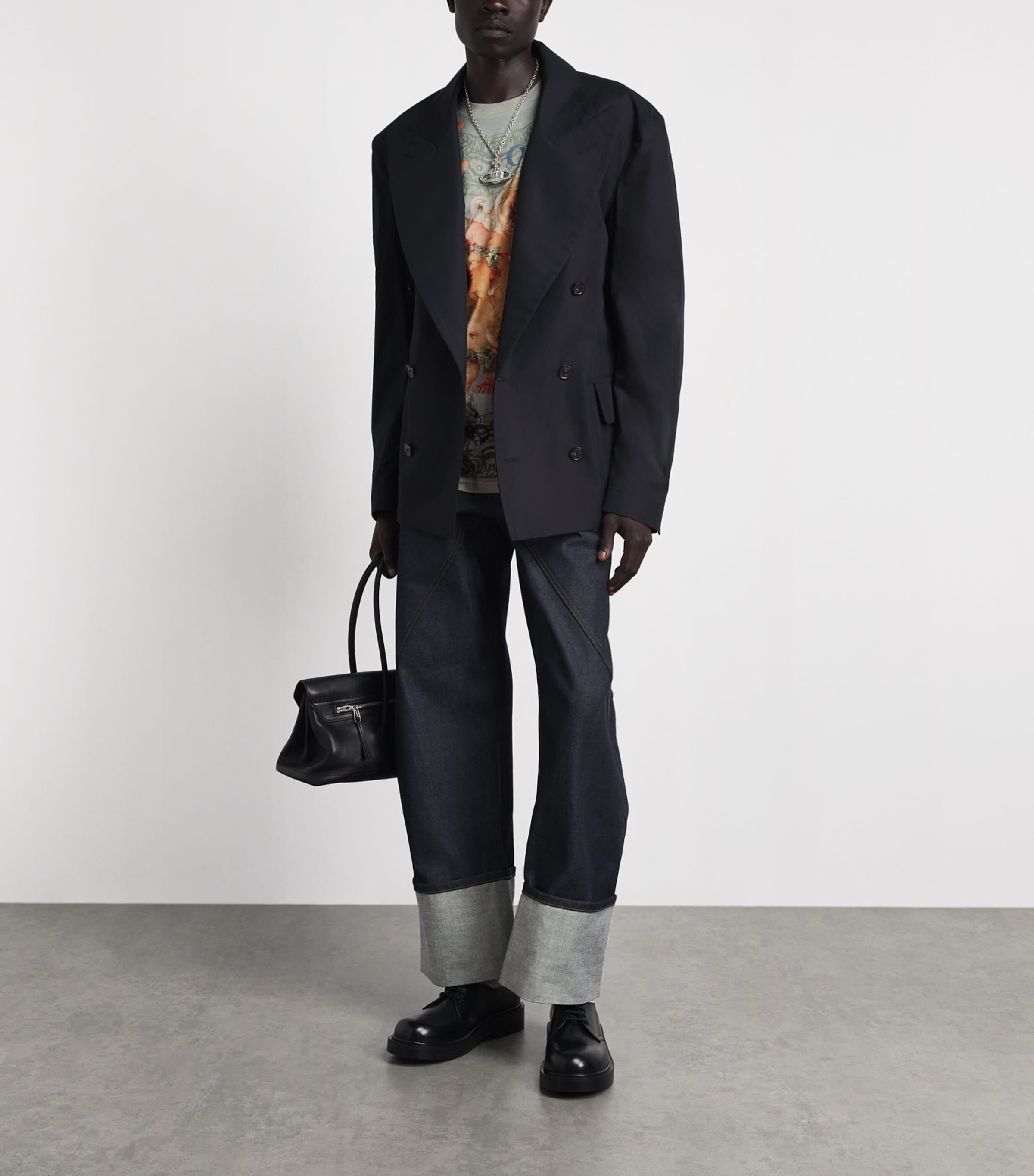 Vivienne Westwood Mens Organic Cotton Printed T-Shirt Orb Frm Crub Image 2