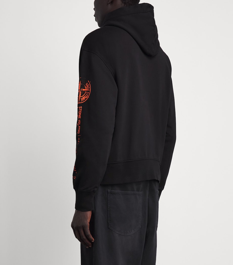 Stone Island Mens Oversized Compass Zip-Up Hoodie Image 5