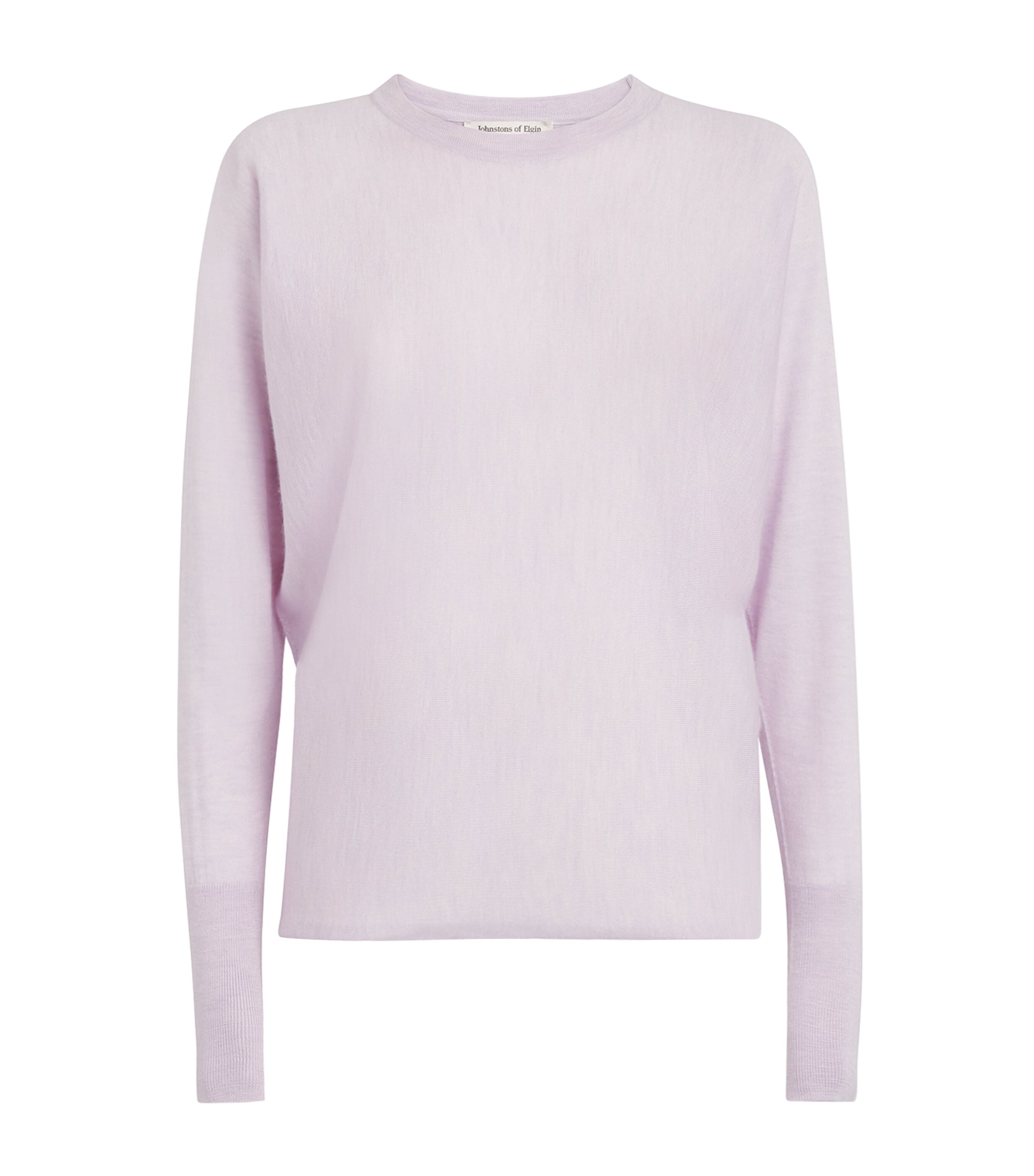 Johnstons Of Elgin Womens Cashmere-Silk Batwing Sweater Lavender Image 1