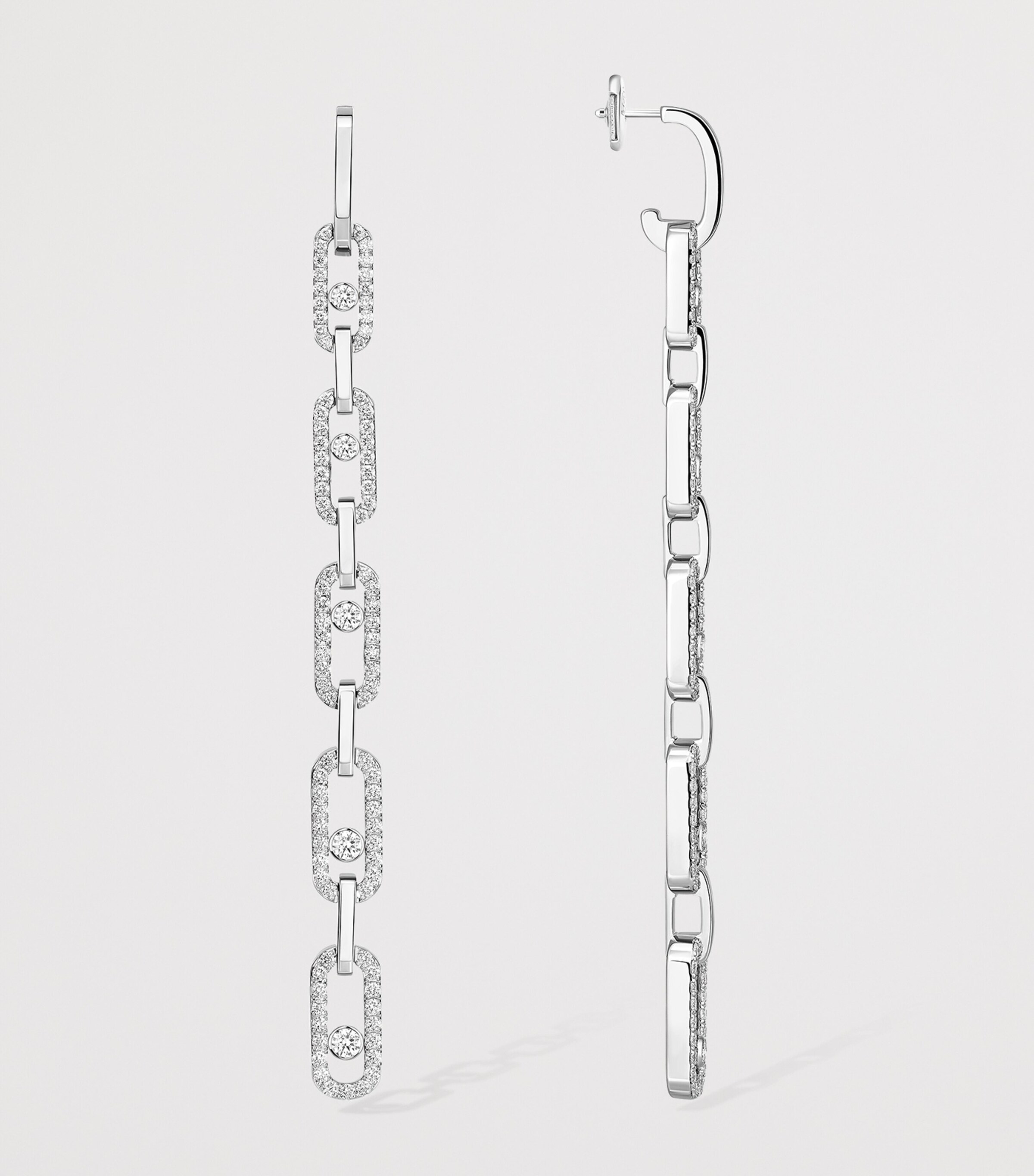 Messika Move Link White Gold and Diamond Earrings (1.45ct) White Gold Image 3