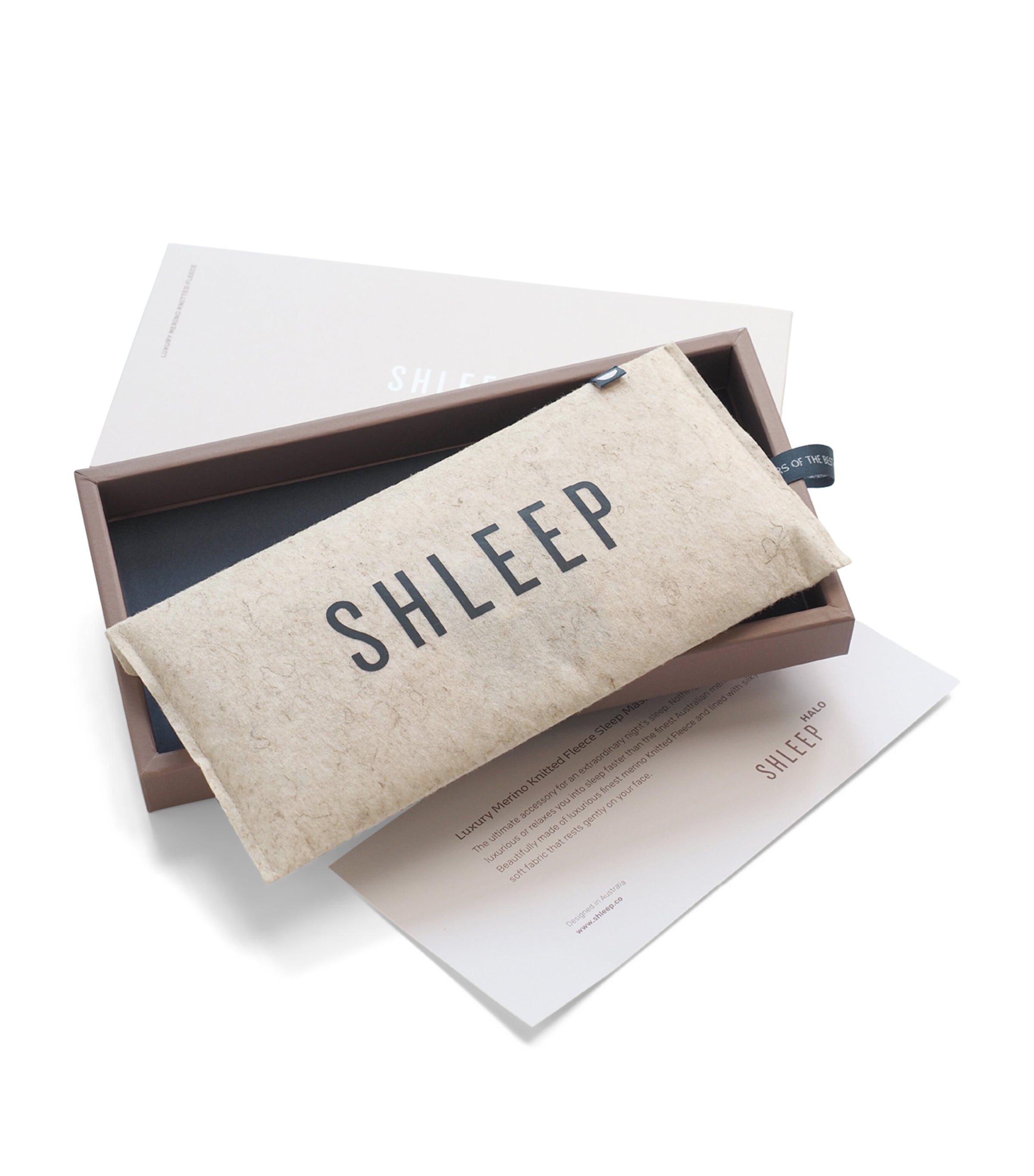 SHLEEP Knitted Sleep Mask Ivory Tusk Image 2