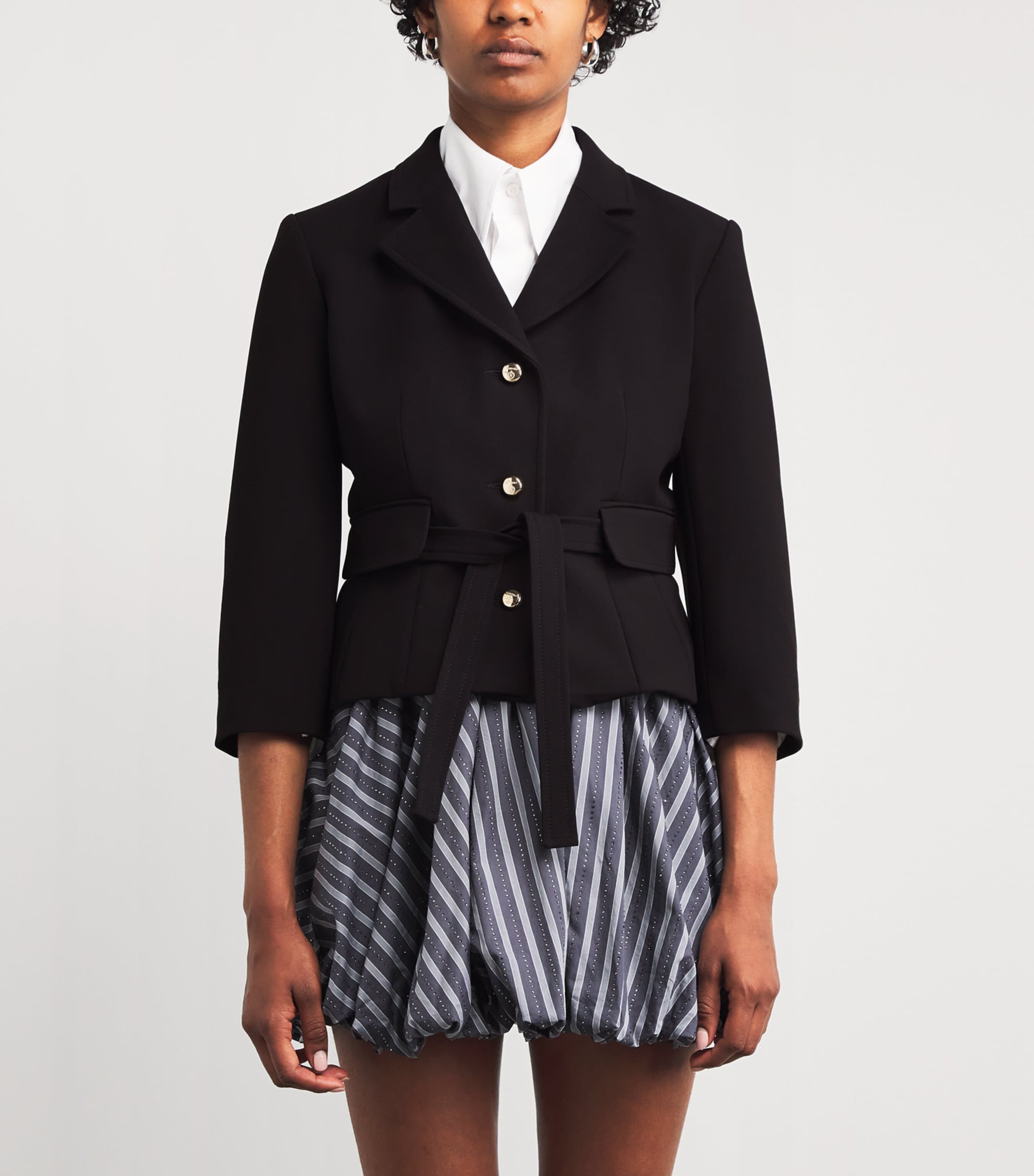Cropped Blazer BLACK Image 3
