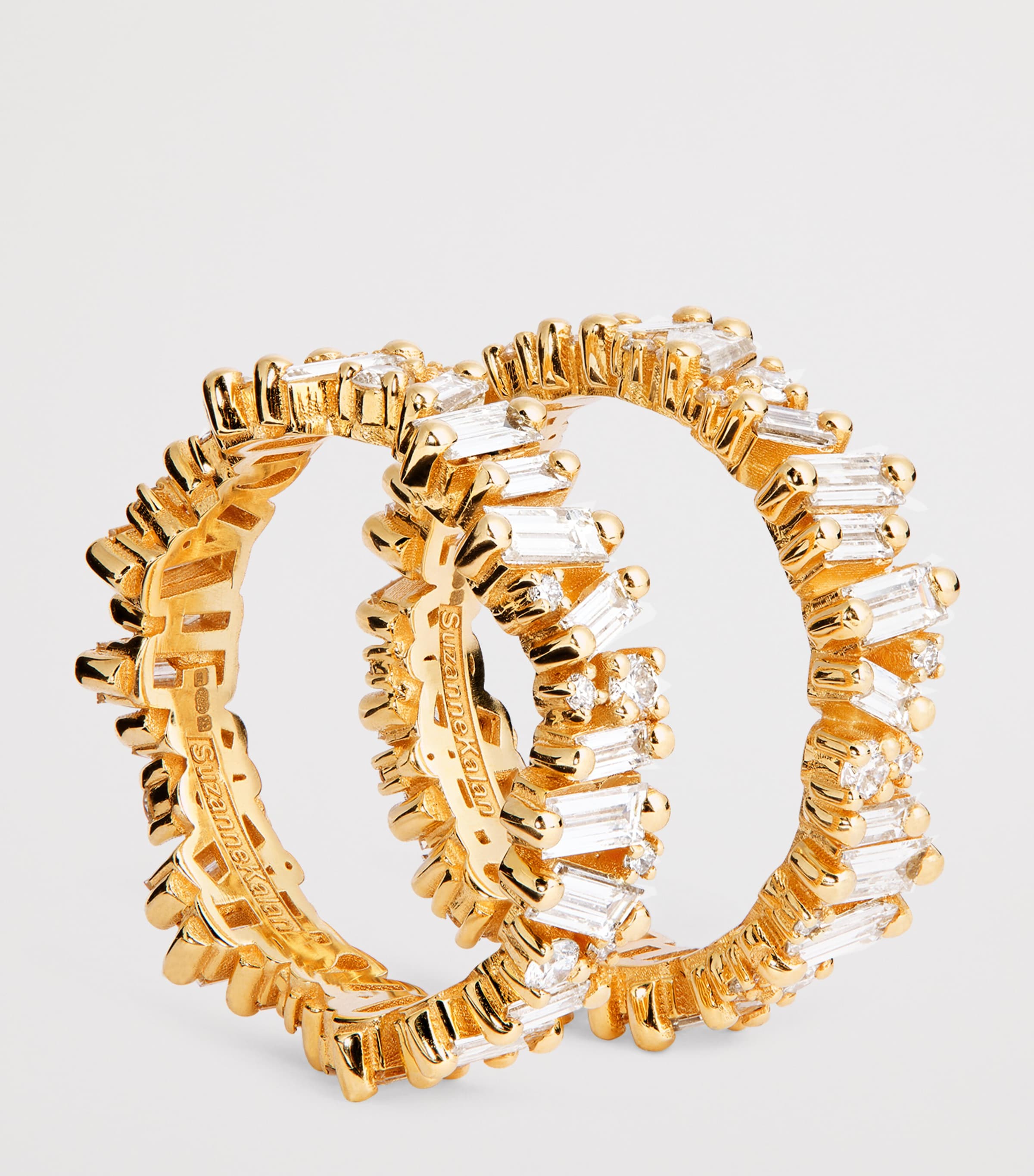 Yellow Gold and Mixed Diamond Tech Ring Jackets (Size 8.5) 18K YG/WD Image 4