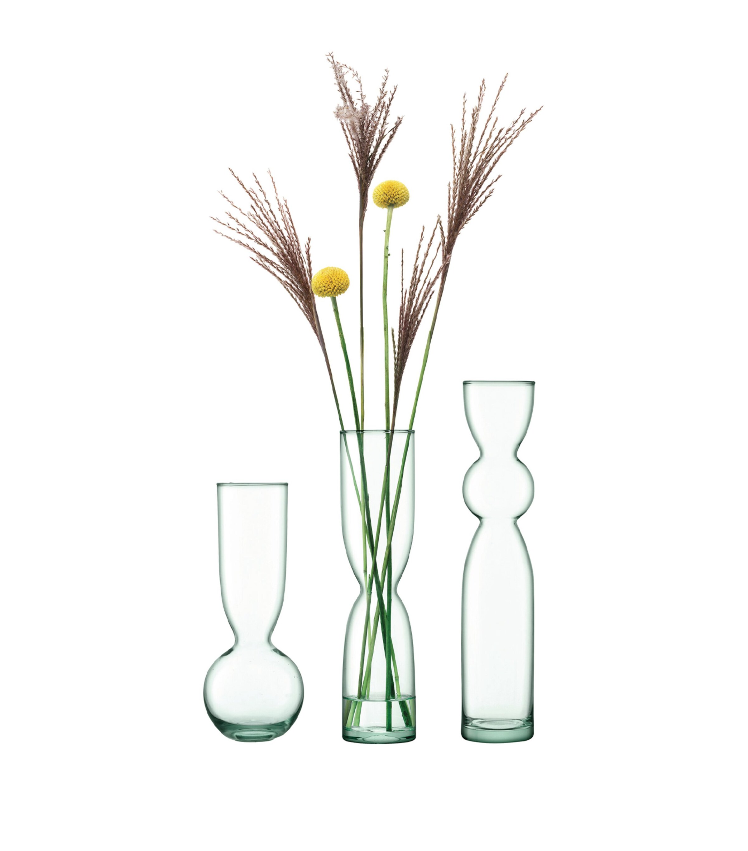 LSA INTERNATIONAL RECYCLED GLASS CANOPY VASES