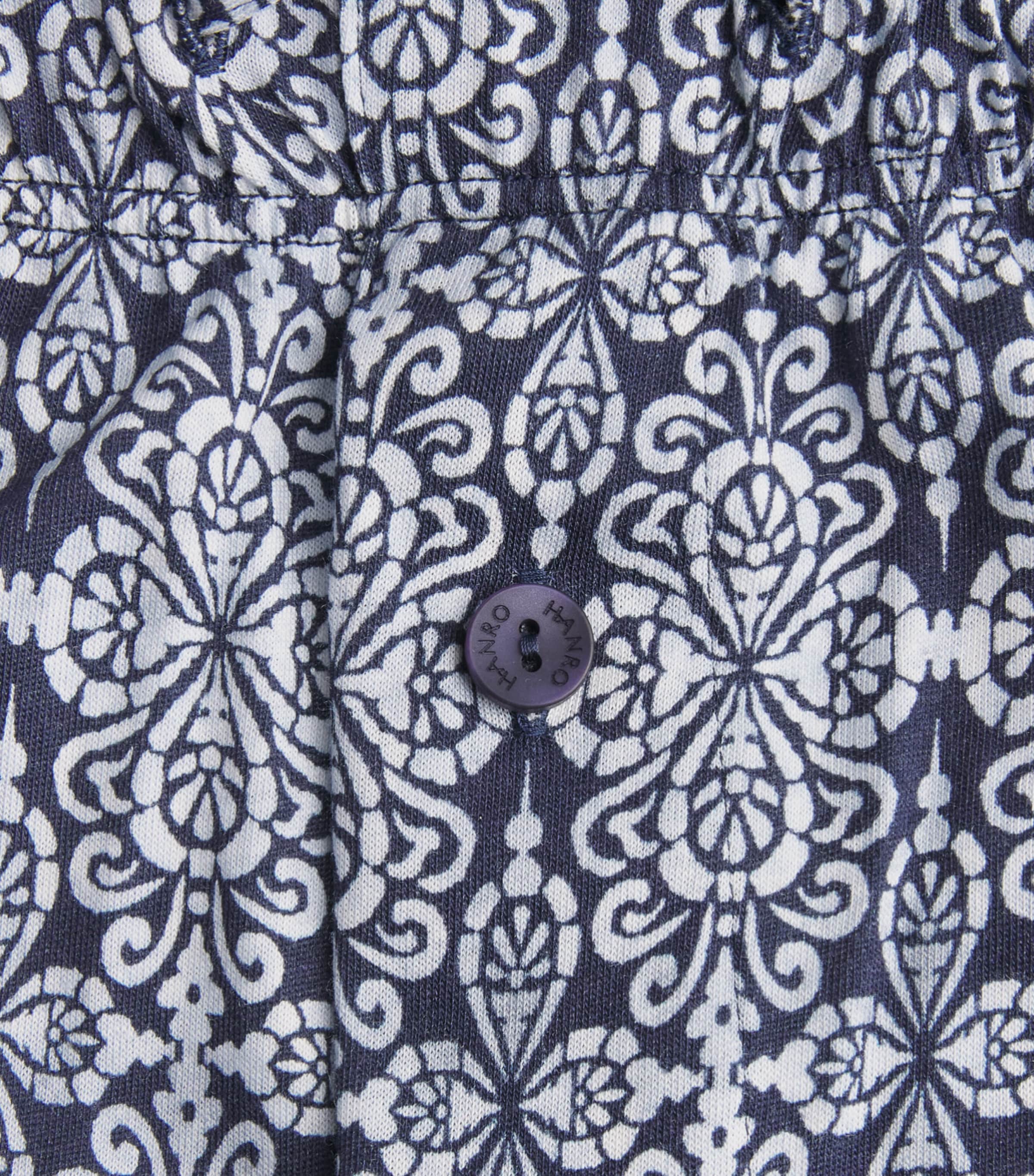 Hanro Mens Cotton Night & Day Lounge Trousers Heritage Tiles Image 6