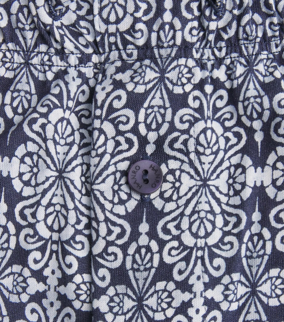 Hanro Mens Cotton Night & Day Lounge Trousers Heritage Tiles Image 6