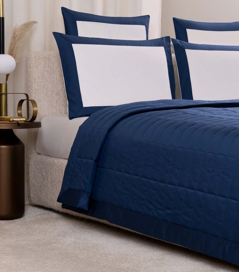 Frette Rectangular Light Bold Quilt Indigo Blue Image 3