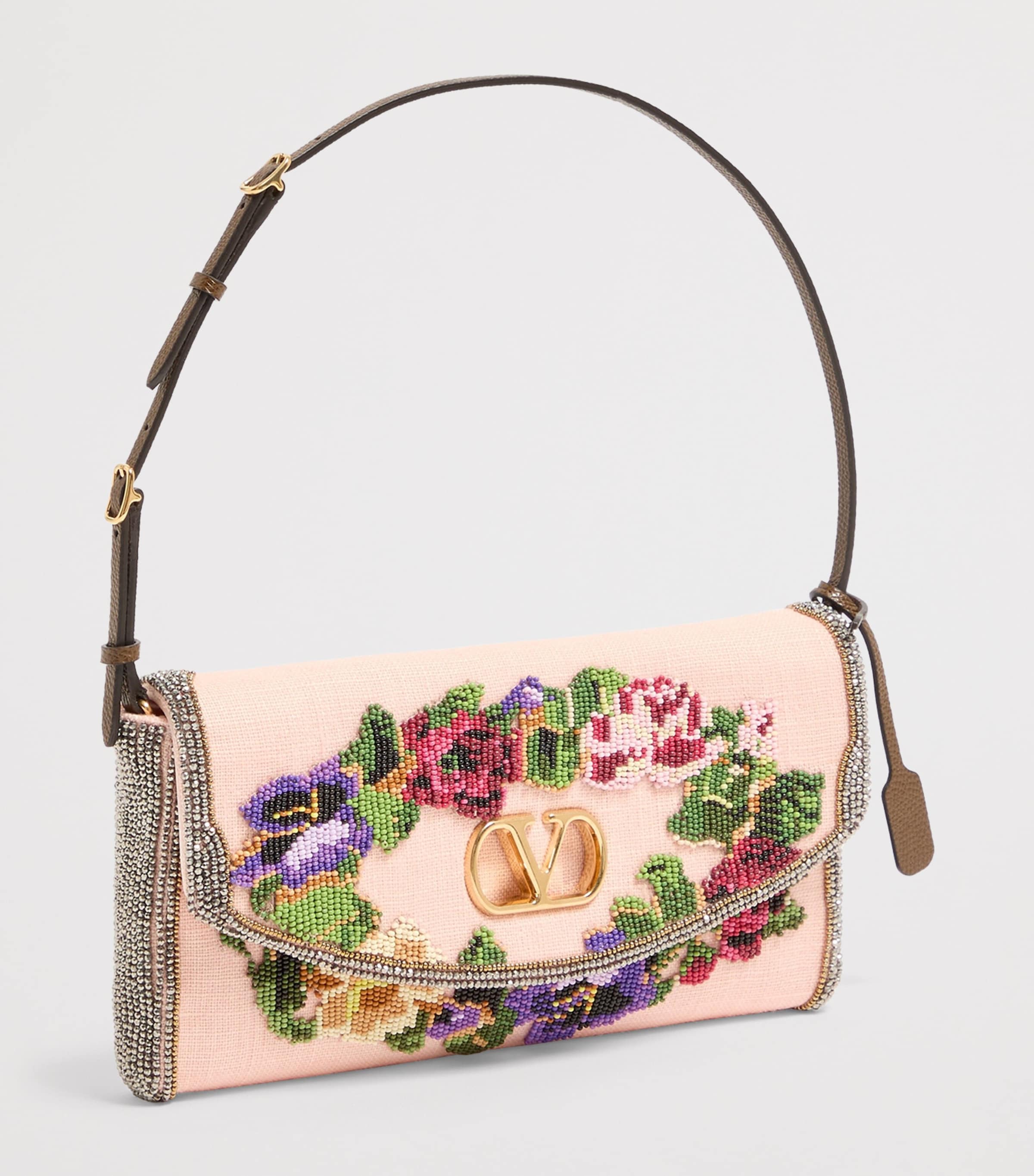 Valentino Garavani Small Beaded DeVain Shoulder Bag Image 3