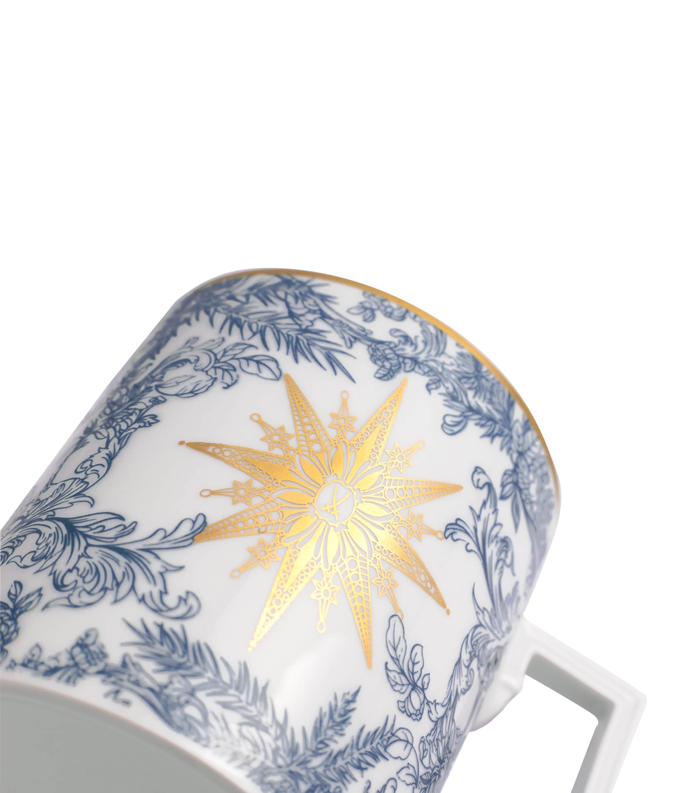Meissen Porcelain Christmas Star Mug Blue Image 3