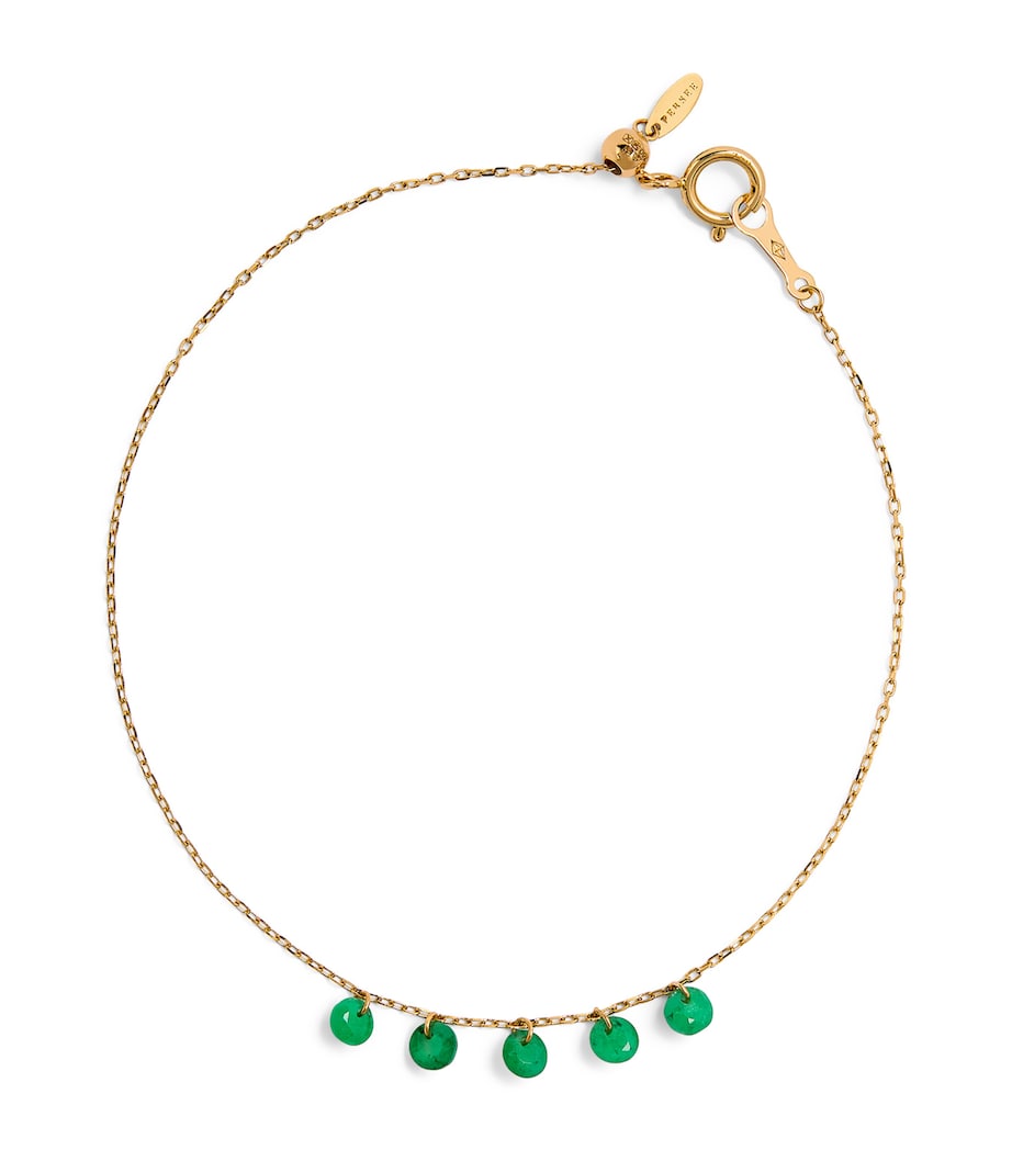 Yellow Gold and Emerald 5-Stone Hang Up Bracelet GOLD Image 1