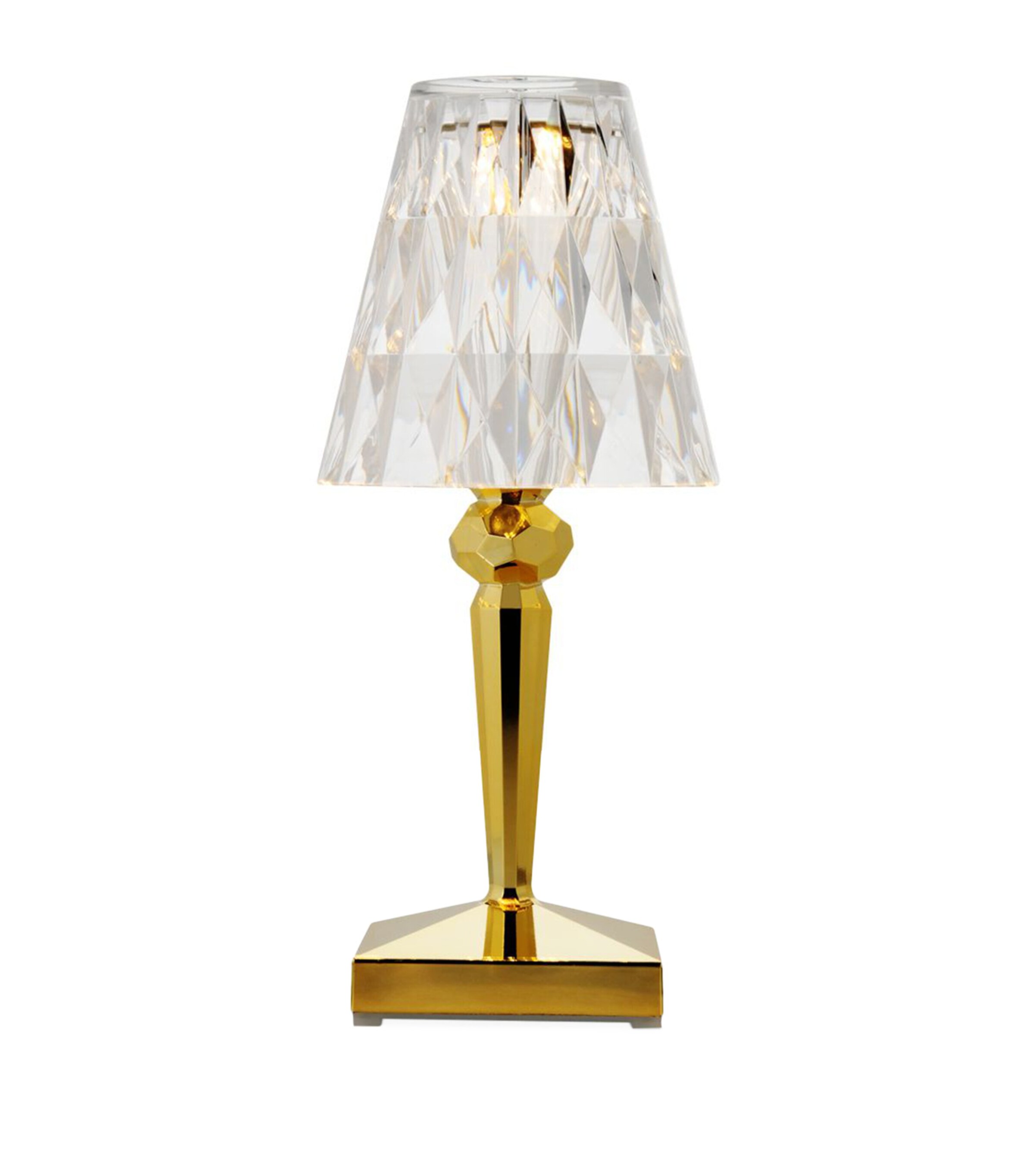 Kartell Battery Metal Table Lamp In Gold