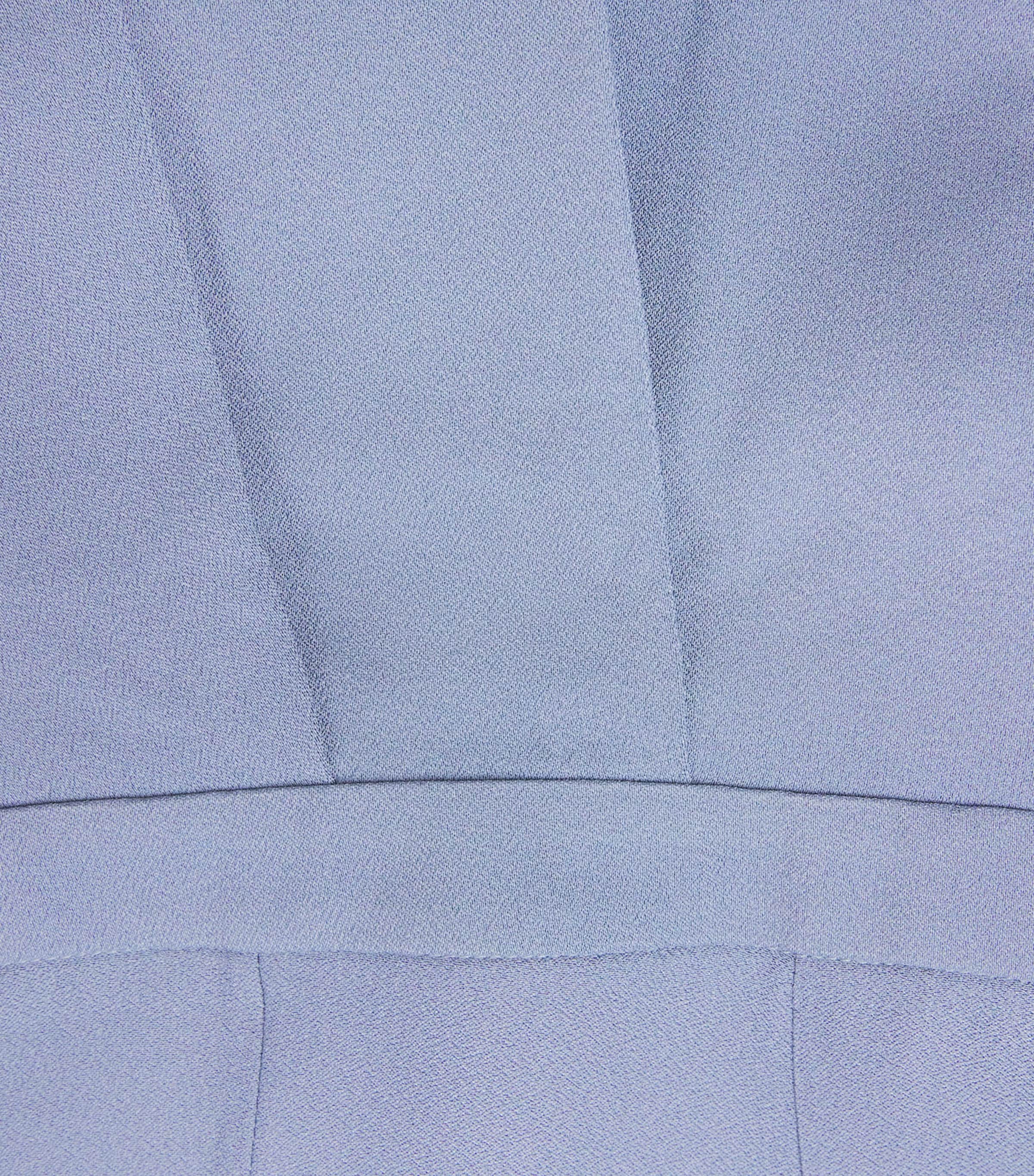 Crepe Cady Draped Eolia Gown SMOKE BLUE Image 5