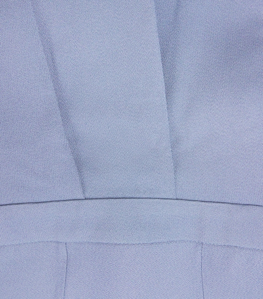 Crepe Cady Draped Eolia Gown SMOKE BLUE Image 5