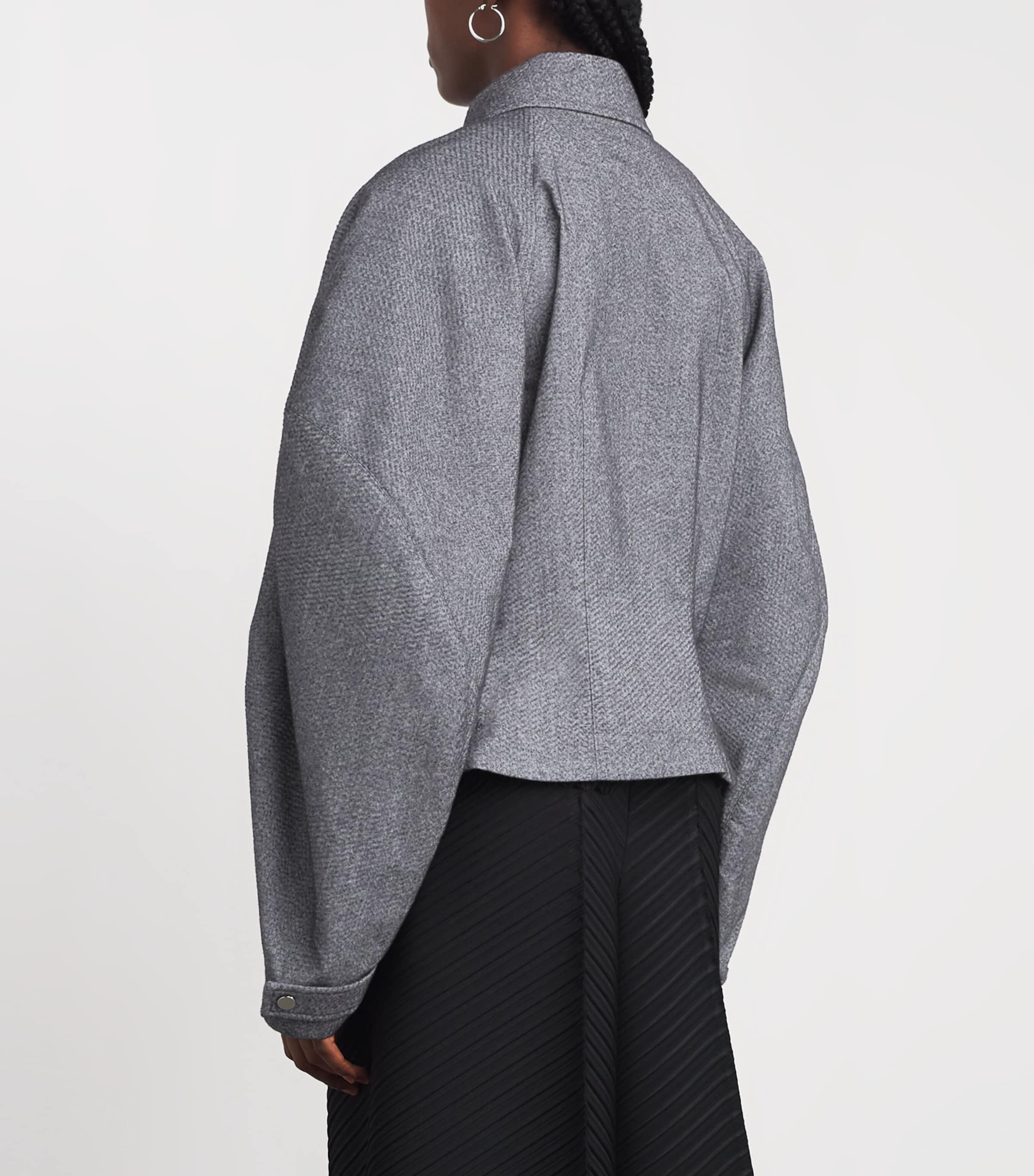 Issey Miyake Womens Textured Reflection Jacket Grey Image 5