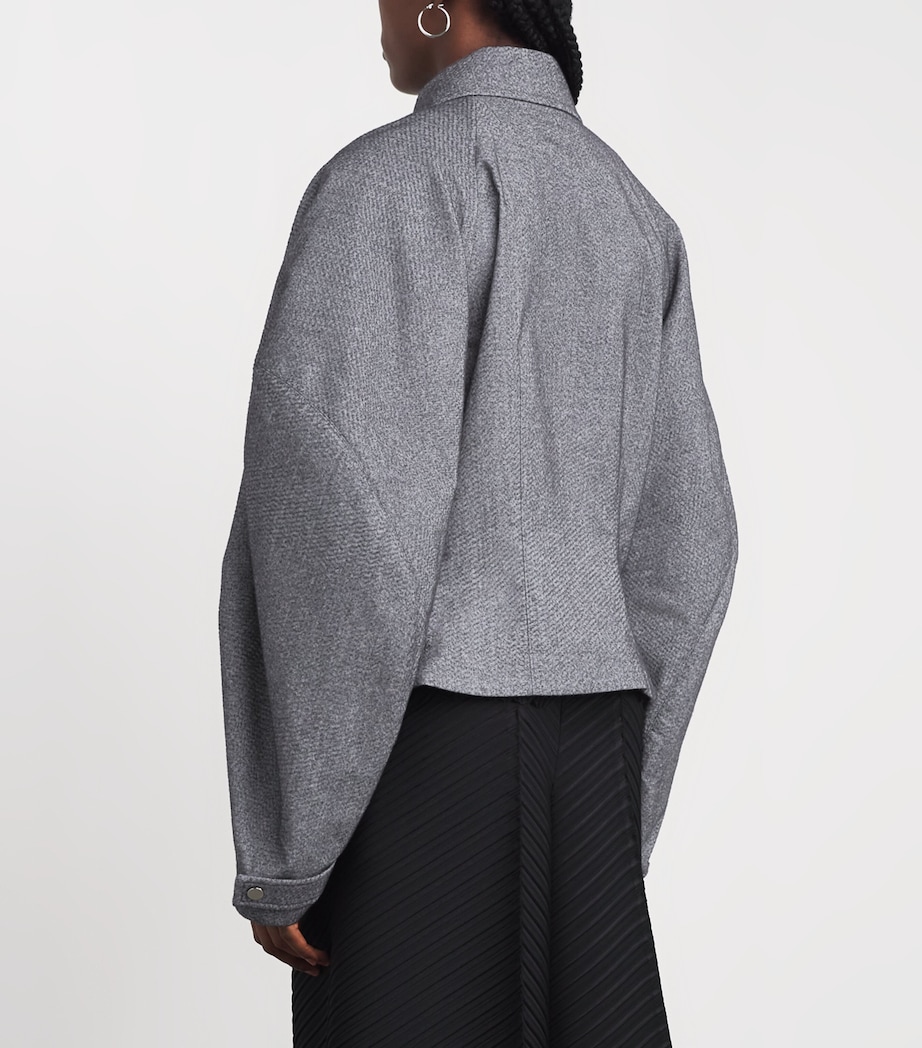 Issey Miyake Womens Textured Reflection Jacket Grey Image 5