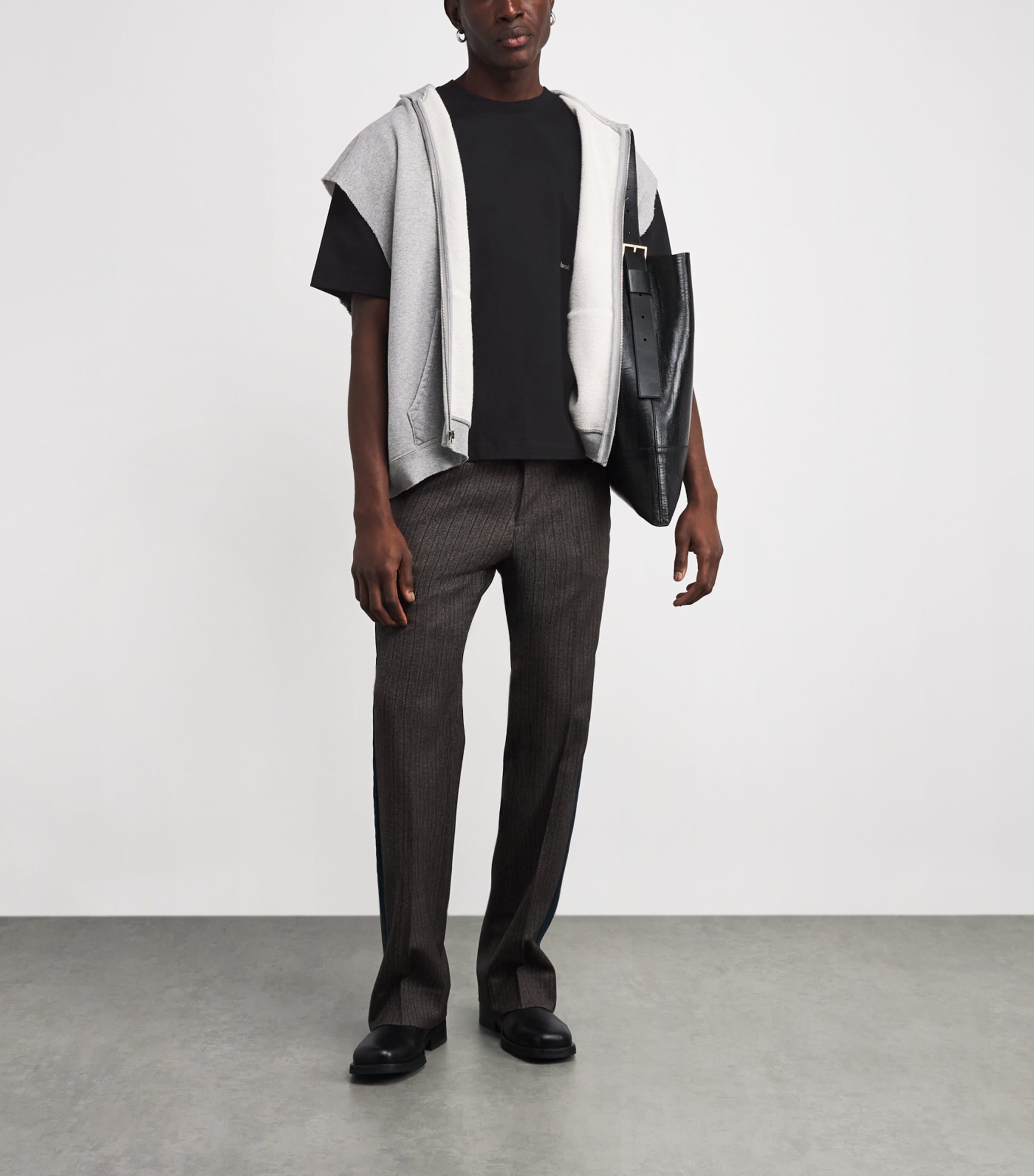 Cotton Back Logo T-Shirt BLACK/ECRU Image 2