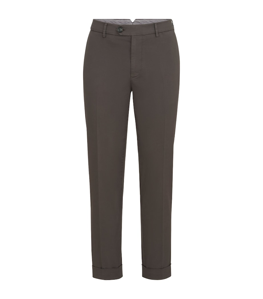 Brunello Cucinelli Mens Stretch-Cotton Gabardine Trousers Image 1