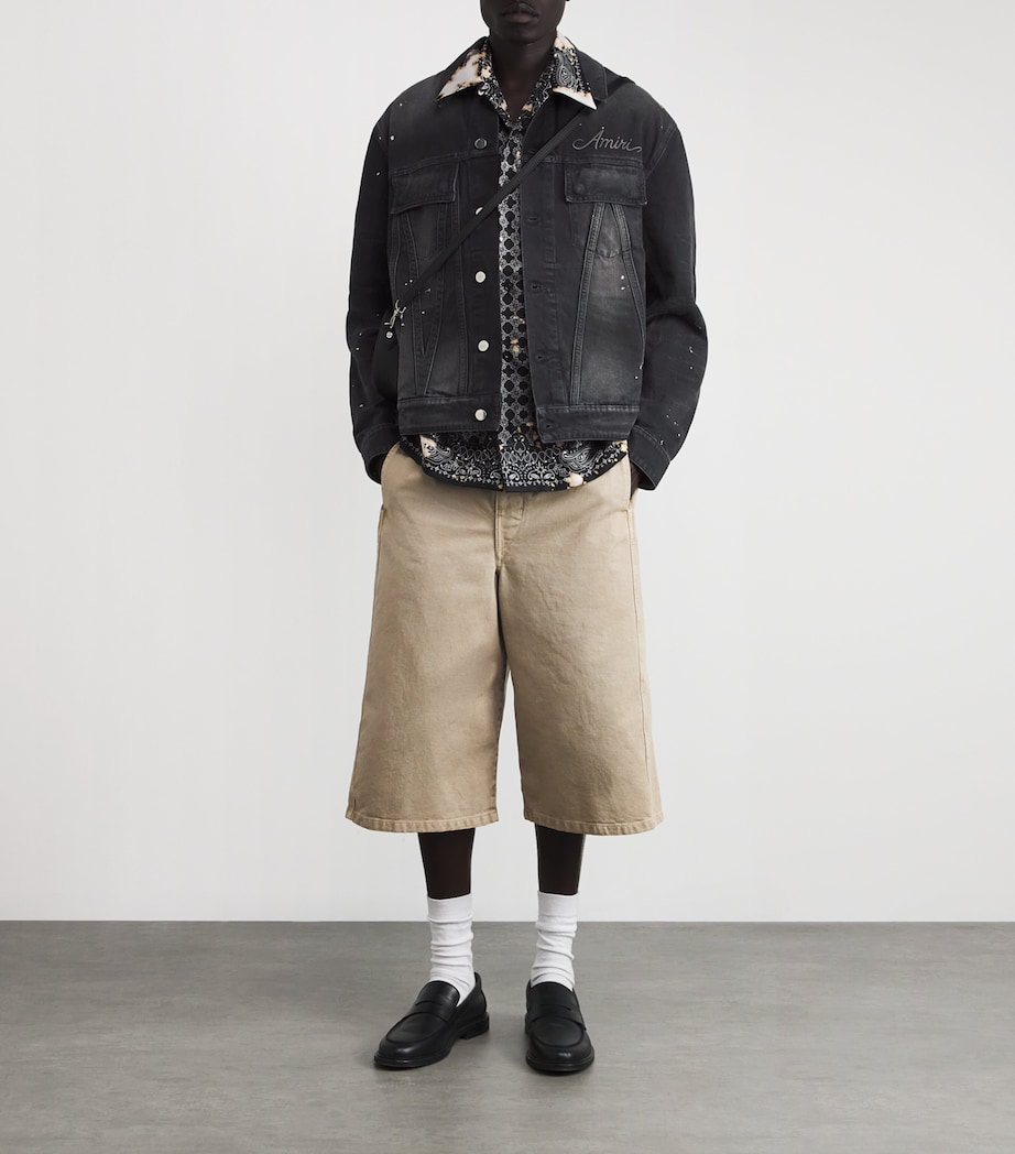 Bleach Bandana Denim Jacket FADED BLACK Image 2