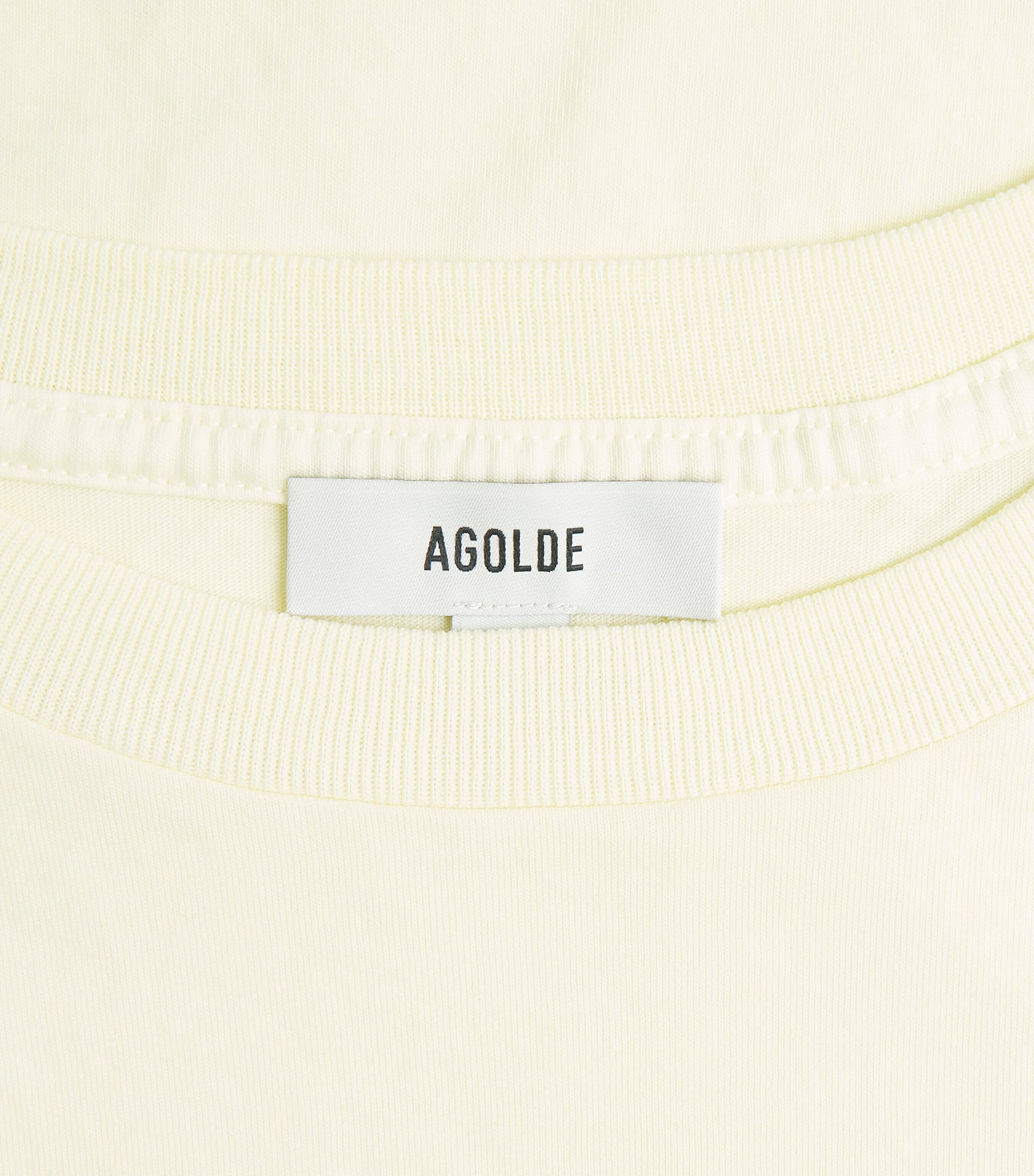 AGOLDE Organic Cotton Adine Shrunken T-Shirt Lemon Drop Image 6
