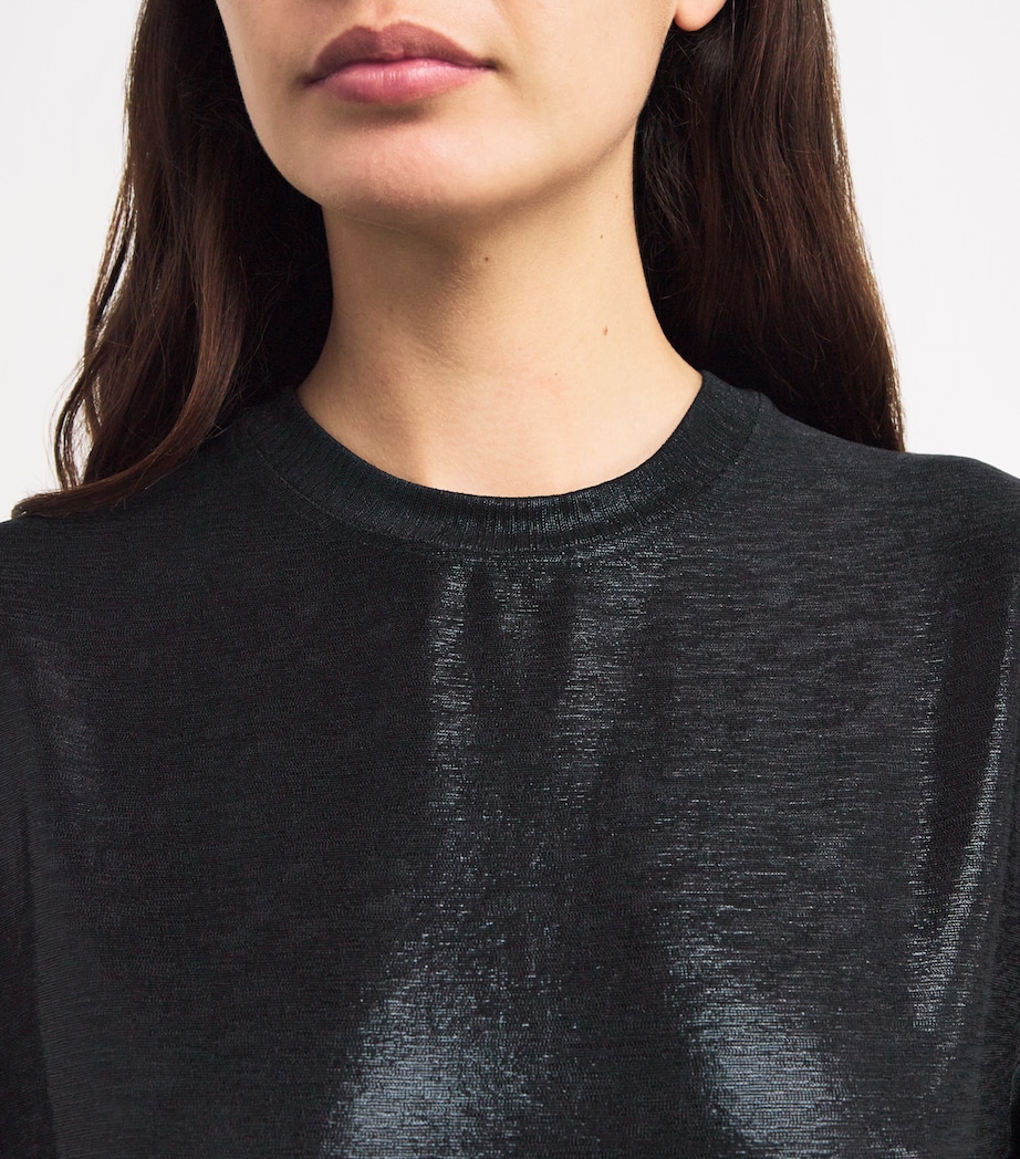 Metallic-Jersey T-Shirt BLACK/GLITTER Image 6