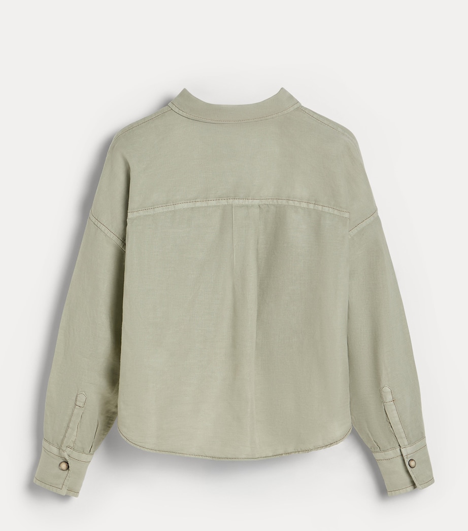 Brunello Cucinelli Kids Linen-Cotton Cinched Shirt (4-6 Years) Image 2