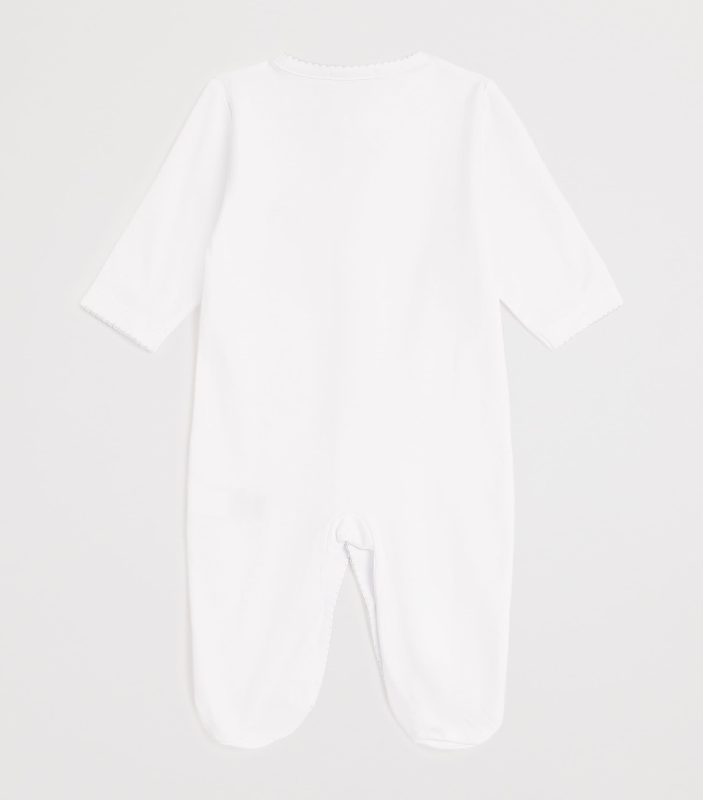 Pima Cotton Sheep Embroidery All-In-One (0-6 Months) K193WHITE/SILVER Image 2