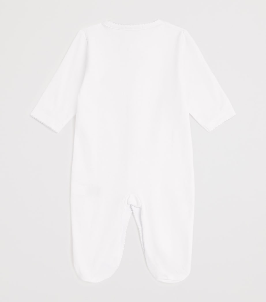 Pima Cotton Sheep Embroidery All-In-One (0-6 Months) K193WHITE/SILVER Image 2