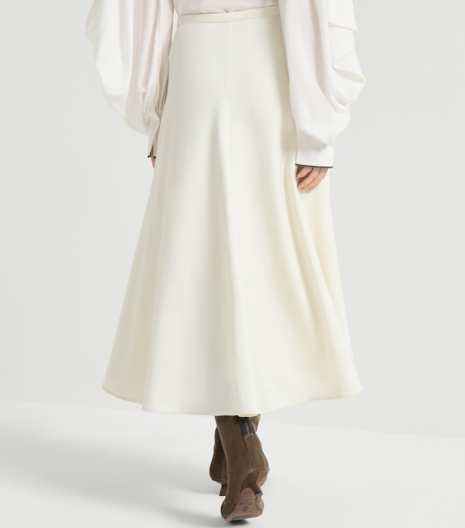 Virgin Wool Fluted Midi Skirt C1062 Image 8