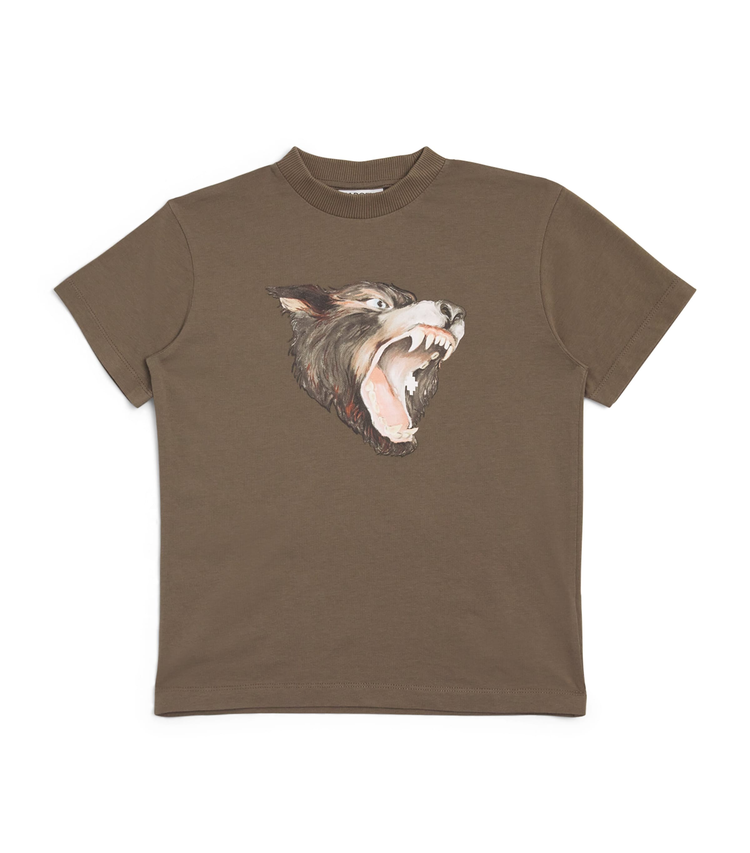 Shop Marcelo Burlon County Of Milan Cotton Wolf T-shirt In Brown